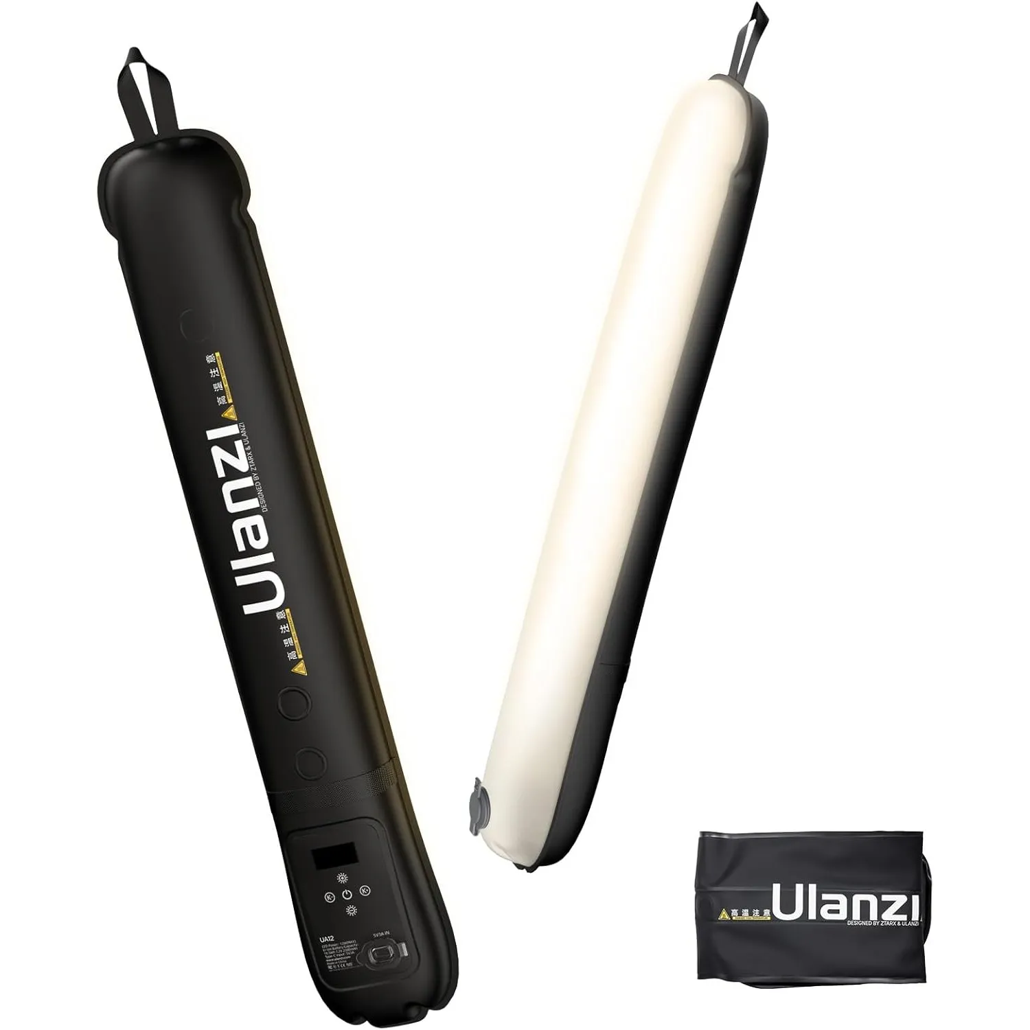 ULANZI UA20 Luftschlauchleuchte, 20W Bi-Color tragbare LED Tube Light, Magnetische Videoleuchte Dimmbare 2700-6500K mit…