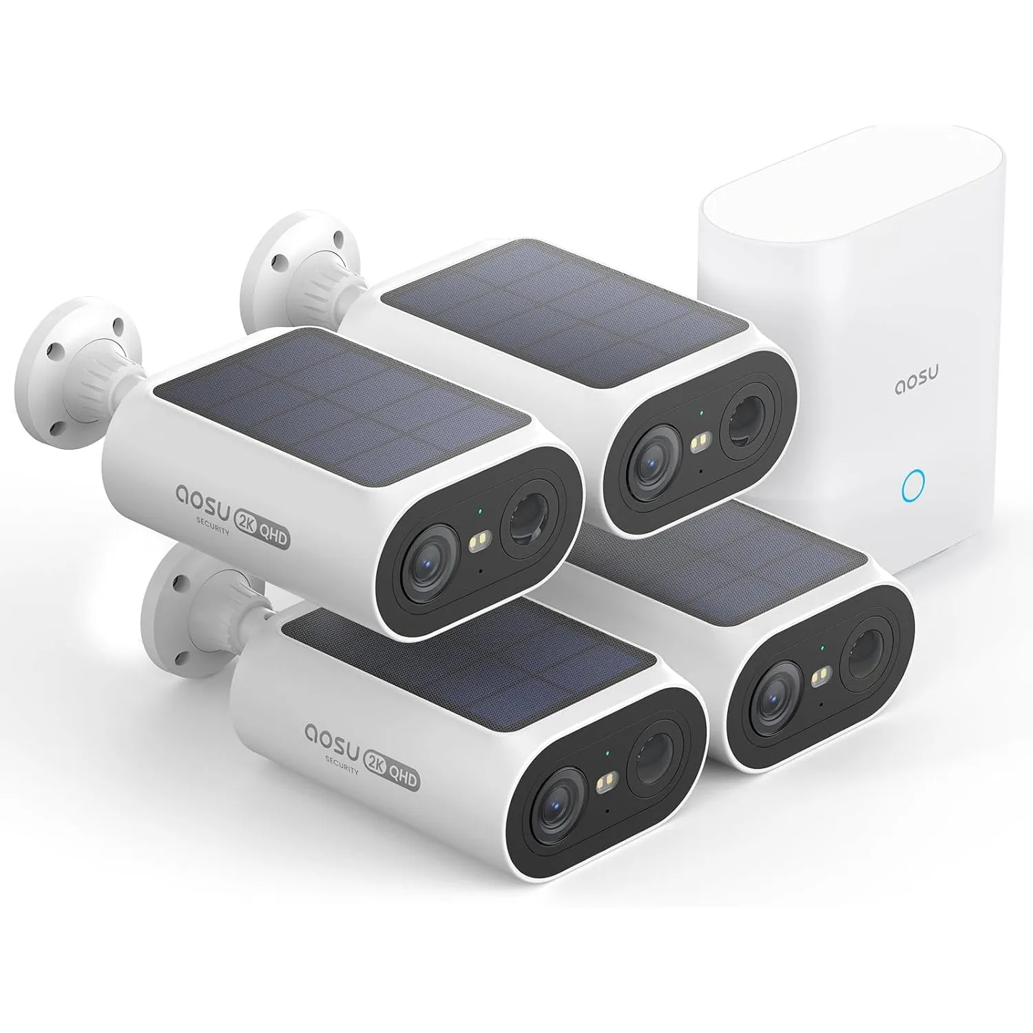 aosu 2K 3MP Überwachungskamera Aussen Solar Akku, 32G Lokal, Ohne ABO Nötig