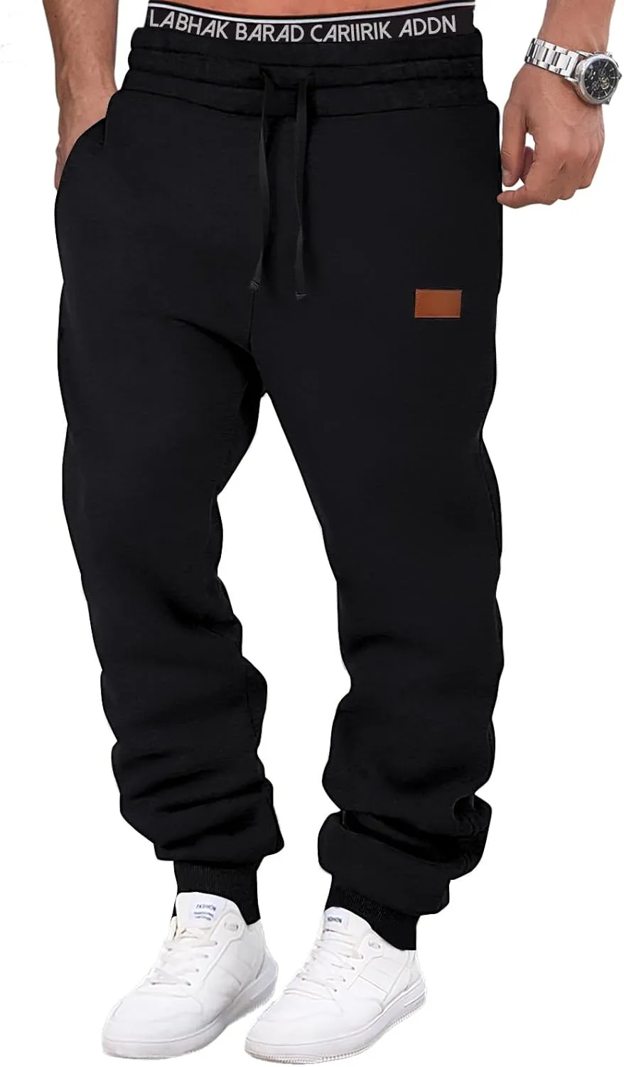 HMIYA Jogginghose Herren Baumwolle Trainingshose Sporthose Freizeithose Lang Hosen Klassische Sweathose mit Taschen Win…