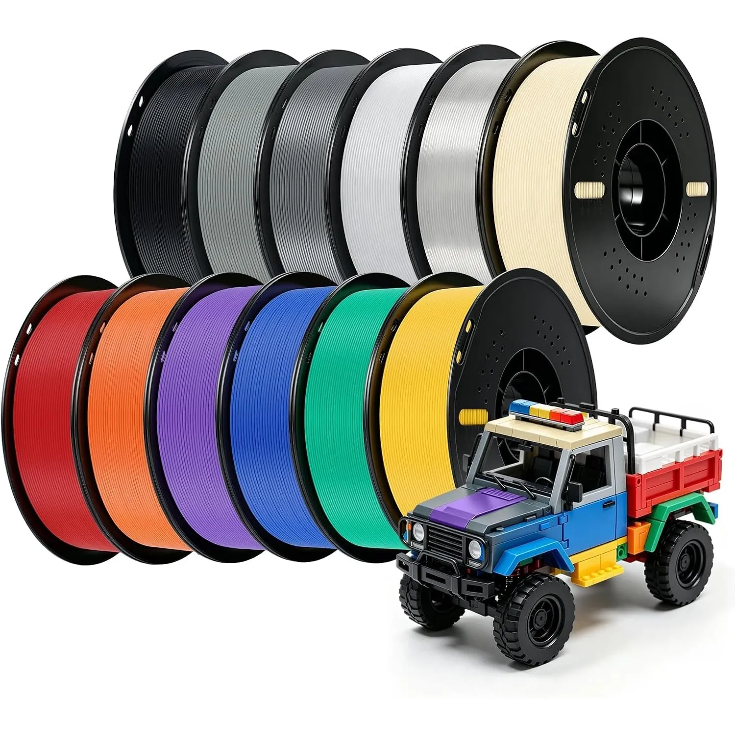 Kingroon PLA+ Filament 1.75mm, PLA Plus 3D Drucker Filament Maßgenauigkeit ±0,02mm, 10KG Spule (22 LBS) PLA+ Filament f…