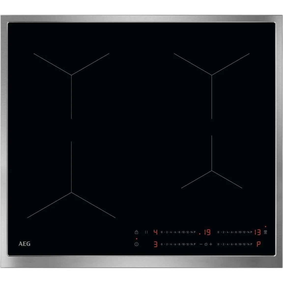 AEG Induktionskochfeld 60 cm, 4 Kochzonen mit PowerBoost, Touch, TO64IA0AXB