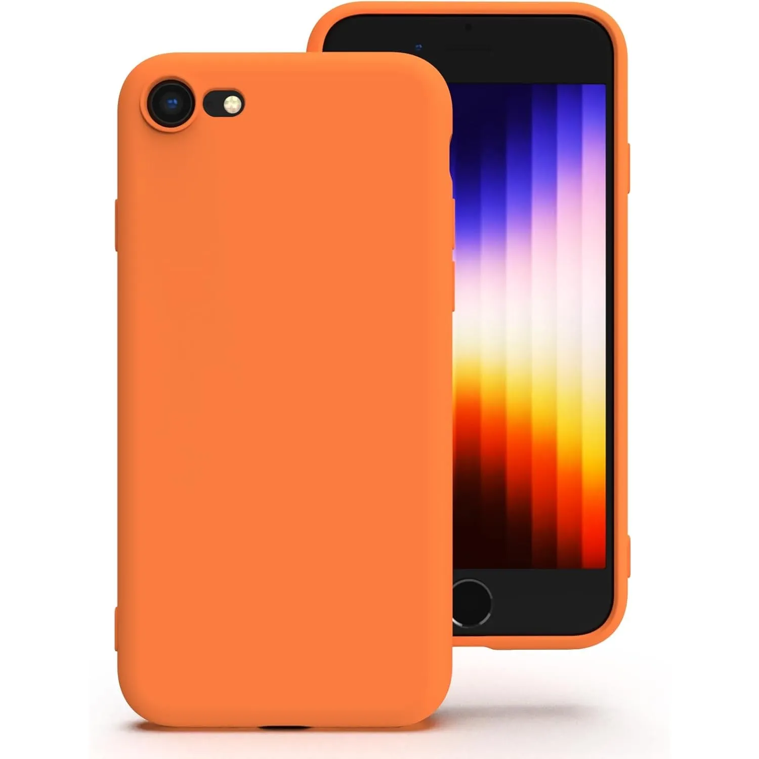 Zuvirelx Silikon Handyhülle für iPhone SE 2nd 3rd 2020/2022, iPhone 8/7 Hülle, Weiches Griff, Dünne, Minimalistisch, St…