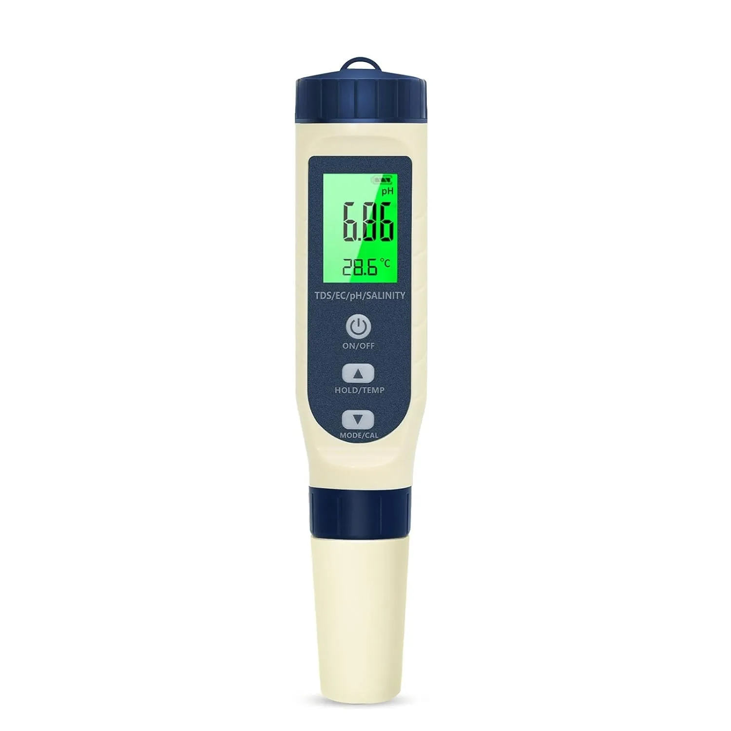 PH Messgerät Wasser, PH/TDS/EC/Salzgehalt/Temp 5 in 1 pH Wert Messgerät