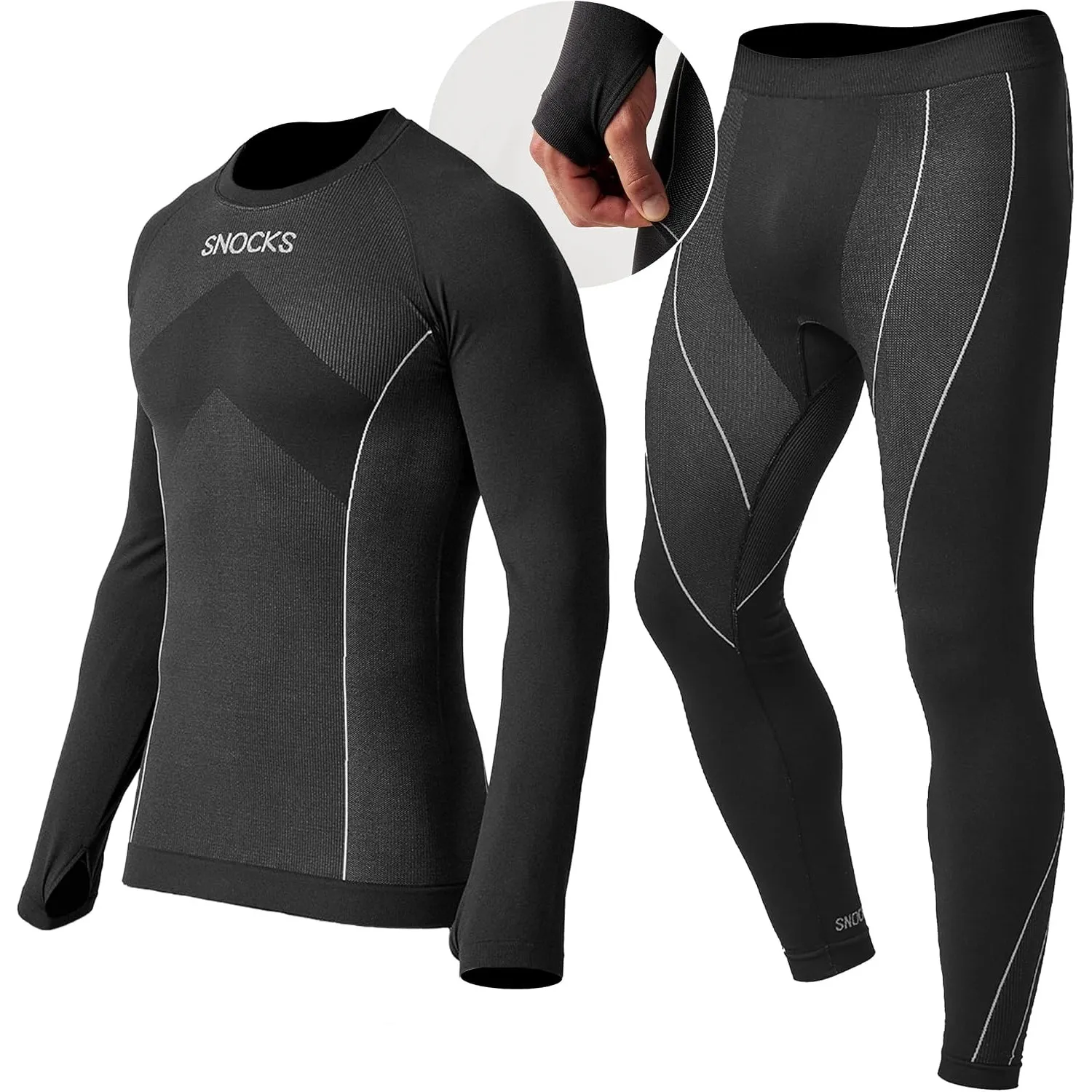 Snocks Thermounterwäsche Herren, extra warm & atmungsaktiv