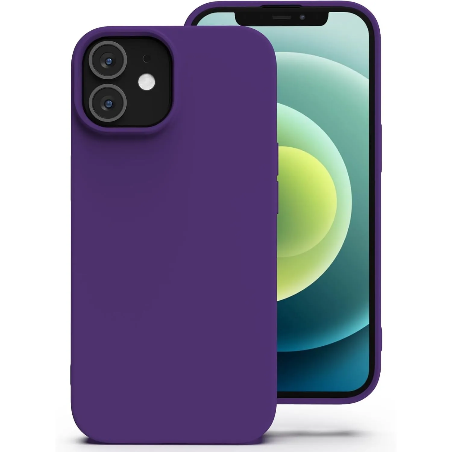 Zuvirelx Silikon Handyhülle für iPhone 12 Mini Hülle, Weiches Griff, Dünne, Minimalistisch, Stoßfest, rutschfest, Tasch…
