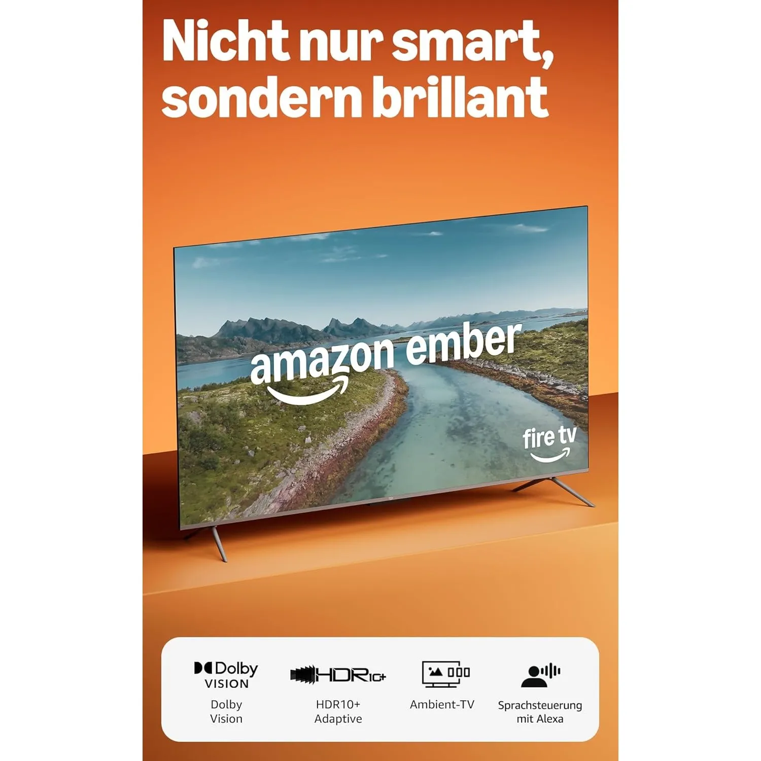 Amazon Ember QLED-Serie mit Fire TV (neueste Generation), 50-Zoll Smart TV in 4K Ultra HD, HDR10+, Dolby Vision, Dolby …