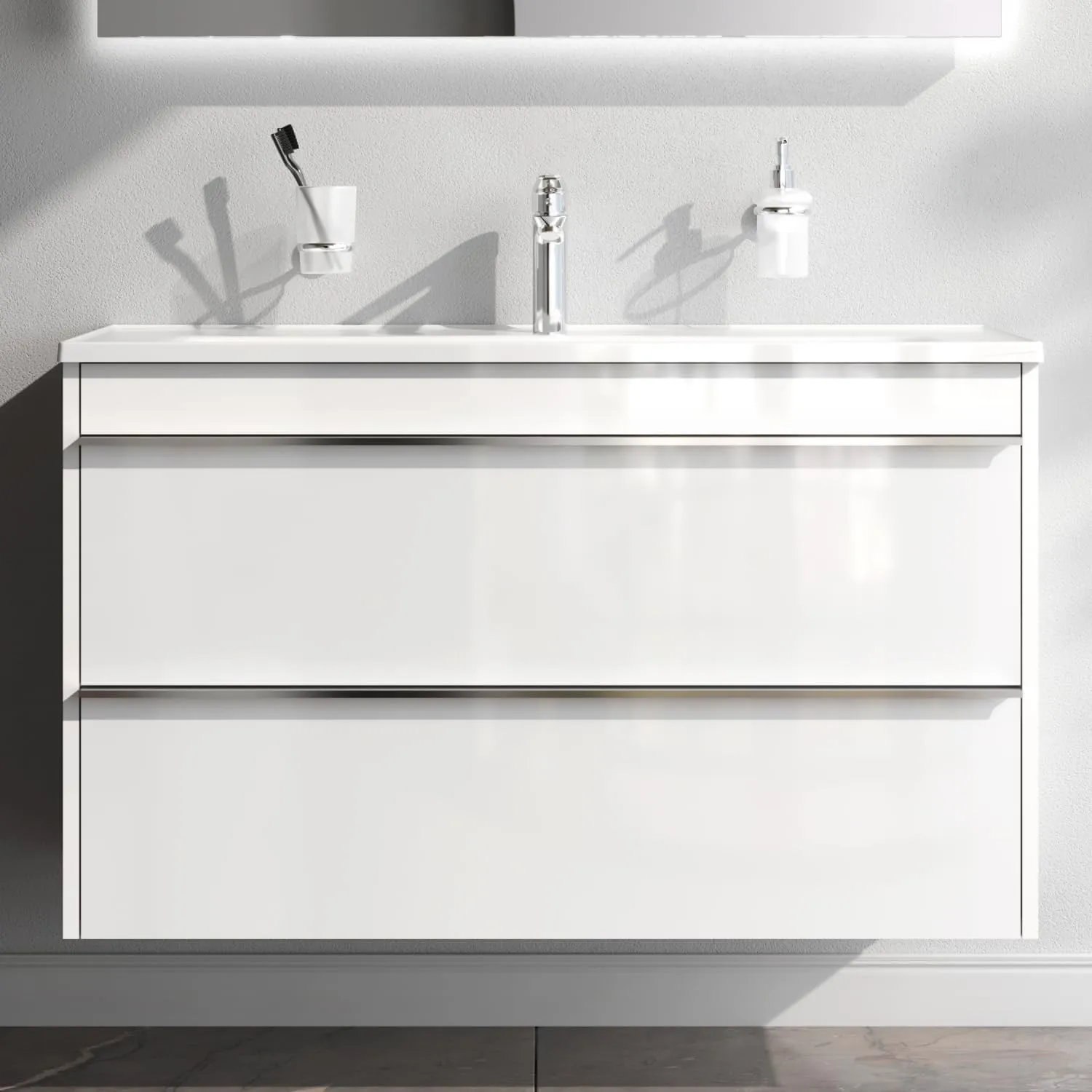 AM.PM HIT - Waschbeckenunterschrank Hängend mit Waschbecken, Badmöbel Set für Badezimmer & Gäste-WC, Waschtischuntersch…