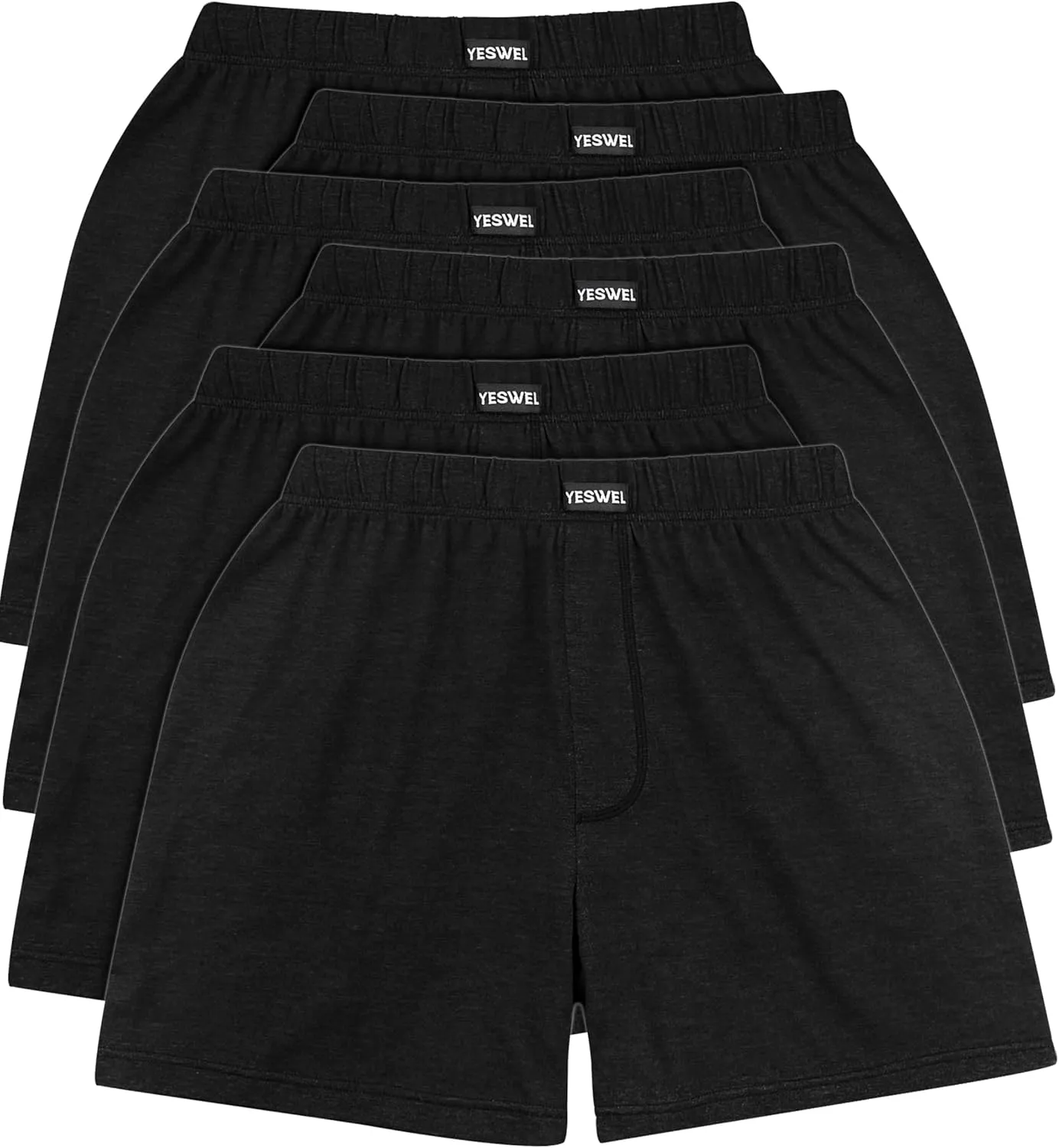 YESWEL 6er/10er Pack Boxershorts Herren, Atmungsaktive Baumwolle Unterhosen Männer, Lockere Retro Unterwäsche(M -4XL)