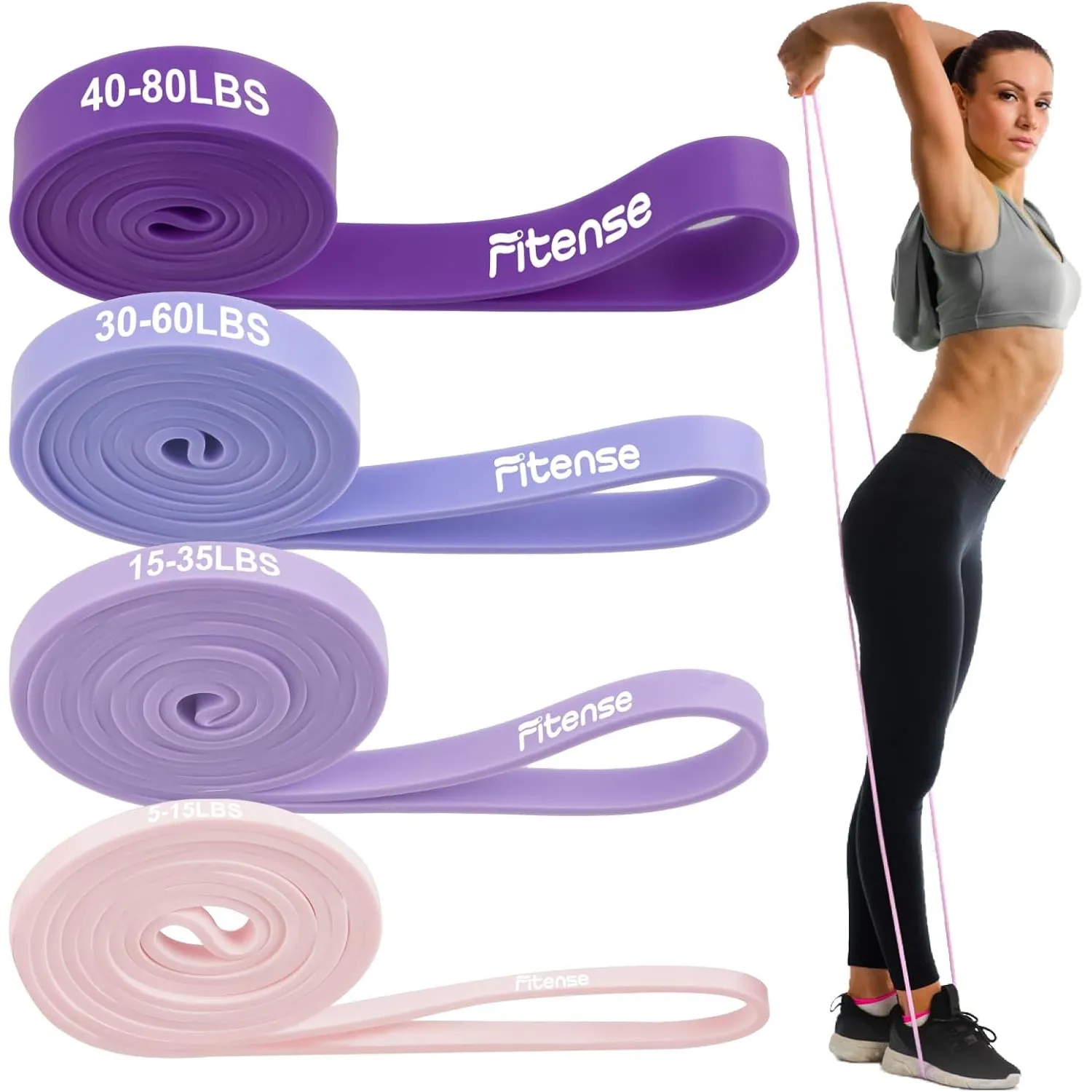 Fitense Resistance Bands, Widerstandsbänder Set, Widerstandsband Fitnessbänder mit Türanker, Fitnessband Set Trainingsb…