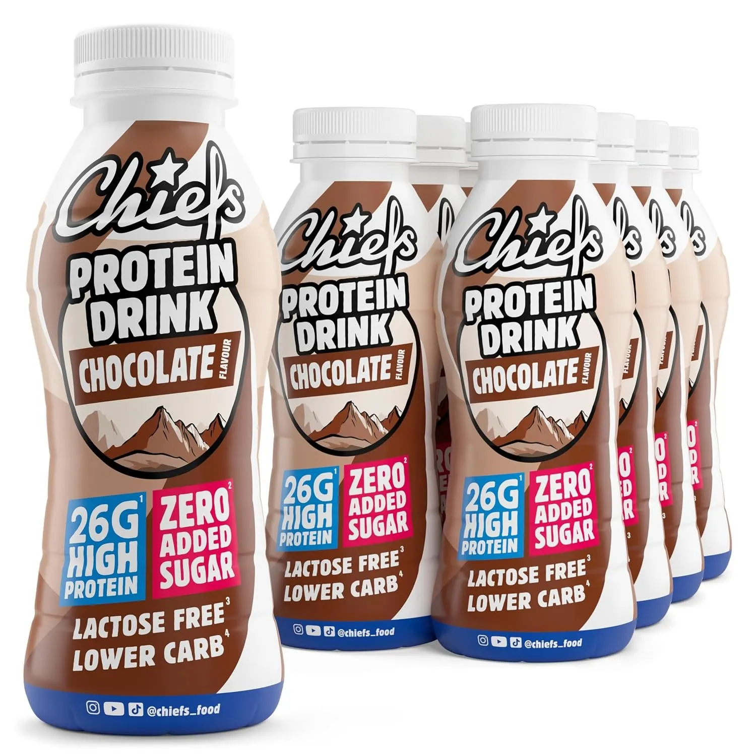 CHIEFS High Protein Shake - Schokolade - 8x330ml - 26g Protein