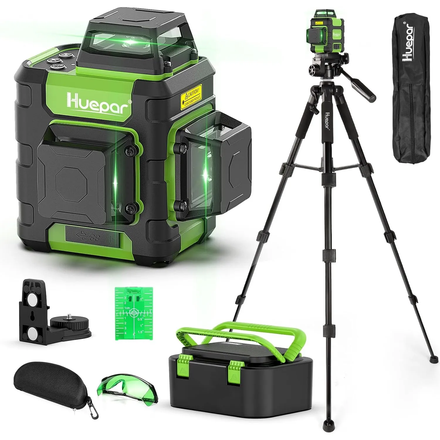 Huepar 3x360° Kreuzlinienlaser mit 127 cm Stativ