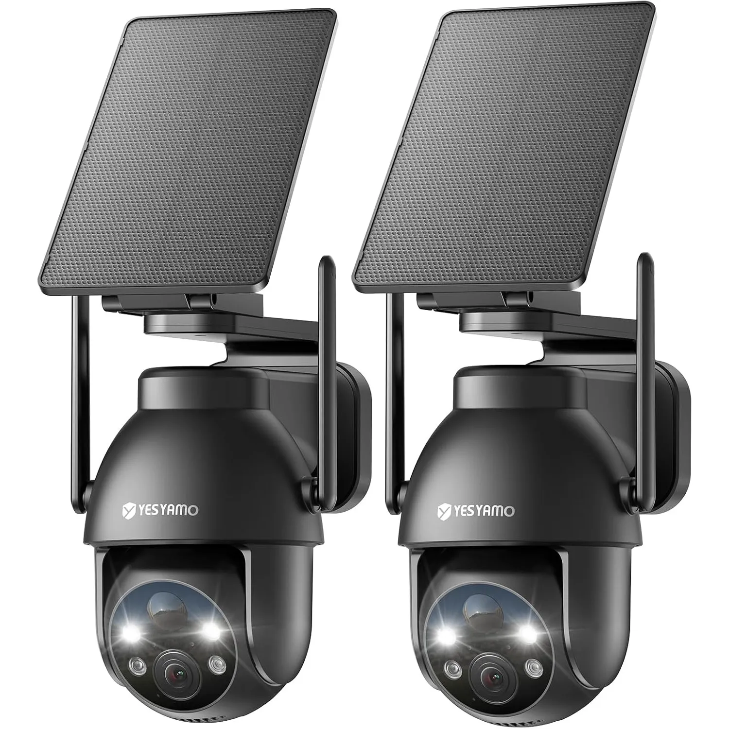 YESYAMO 2K Überwachungskamera aussen solar, 2,4 GHz WLAN Kamera Outdoor | 360° PTZ Solar Kamera, Farbnachtsicht, PIR Be…