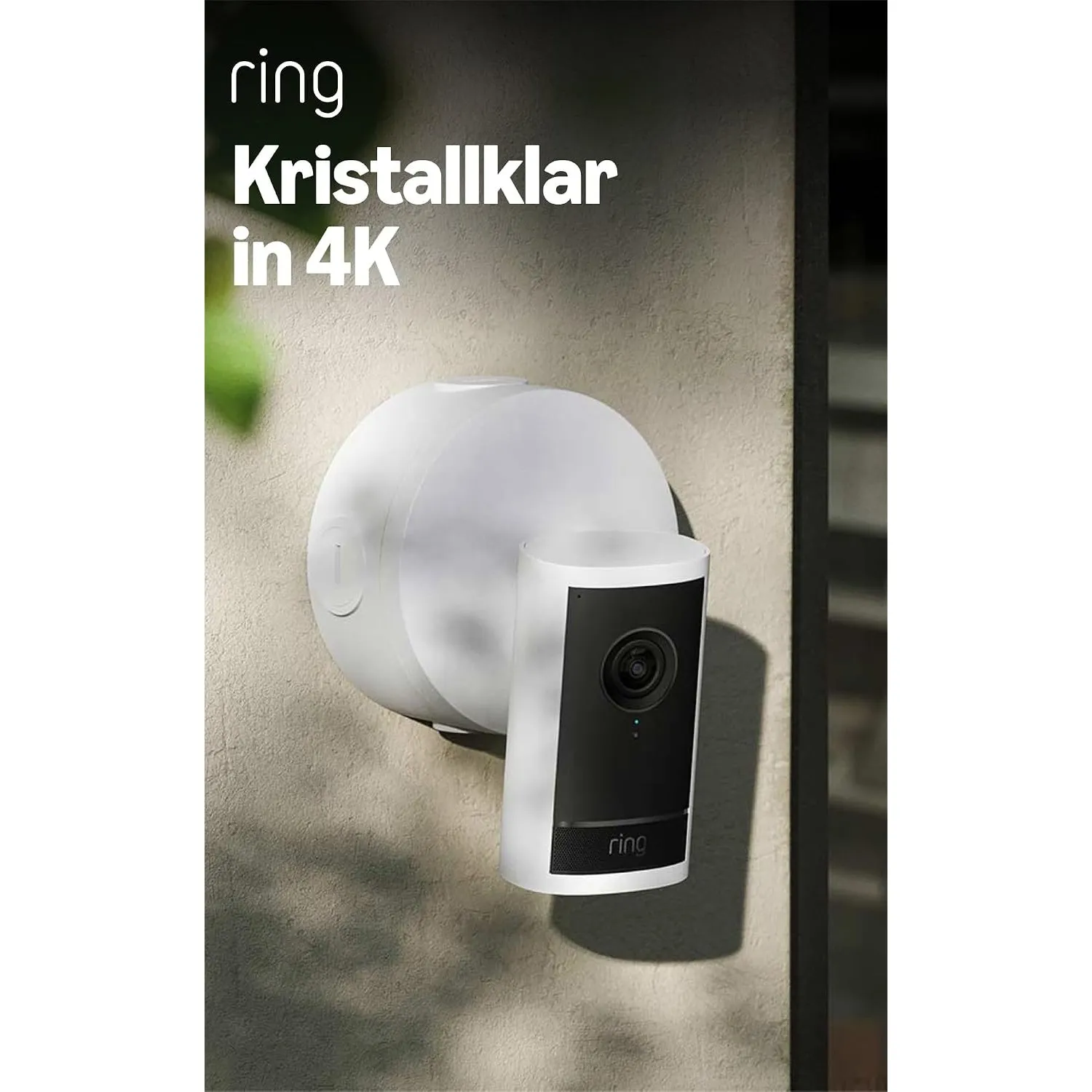 Ring Außenkamera Pro mit PoE-Adapter (Outdoor Camera Pro, neueste Generation), Sicherheitskamera, Retinal 4K, bis zu 10…