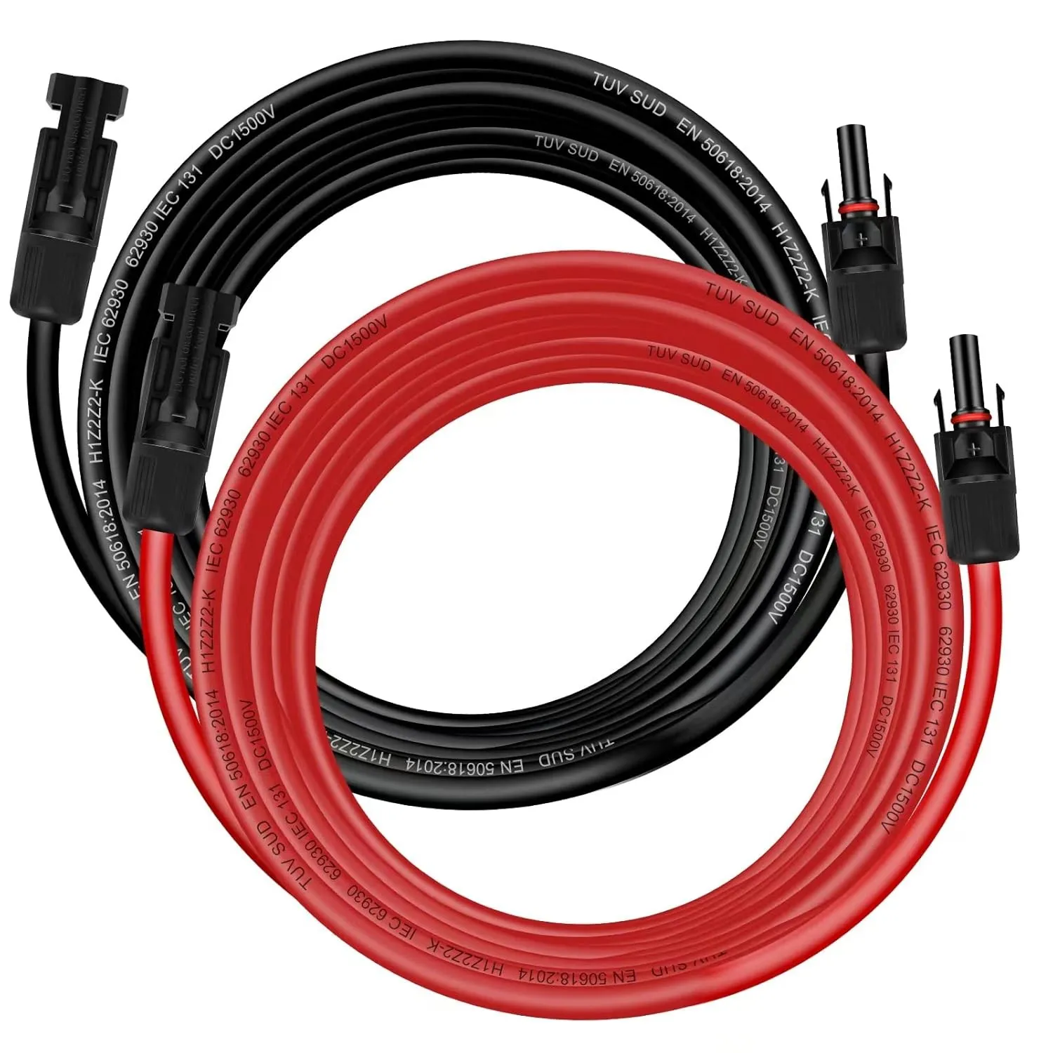 Solarkabel 6mm²/4mm², Solarkabel Verlängerung 1/2/3/5/10/12/15M, Solarkabel Verlängerungskabel mit Buchsen und Steckern…