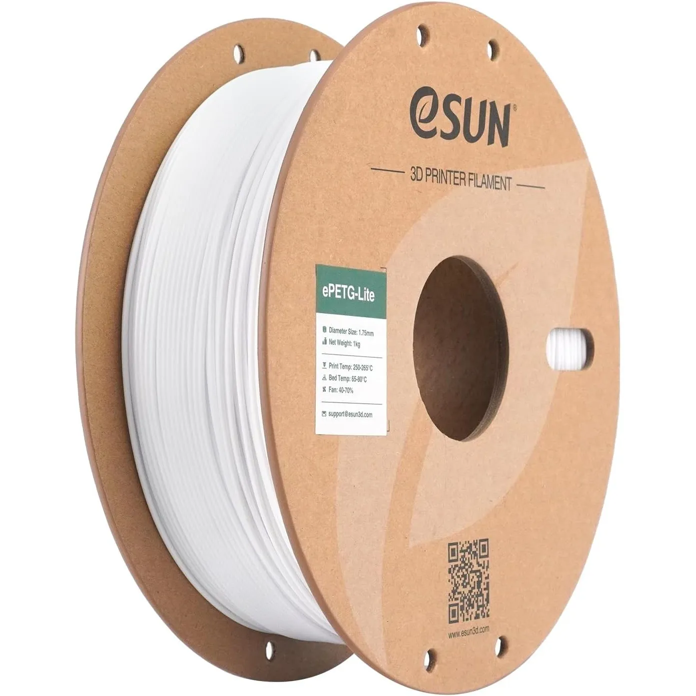 eSUN Hohe Zähigkeit PETG Basic 1.75mm Filament, Weiß, 1KG | Hohe Zähigkeit PETG Filament, 1KG Spule (2.2 LBS) 3D-Druck …
