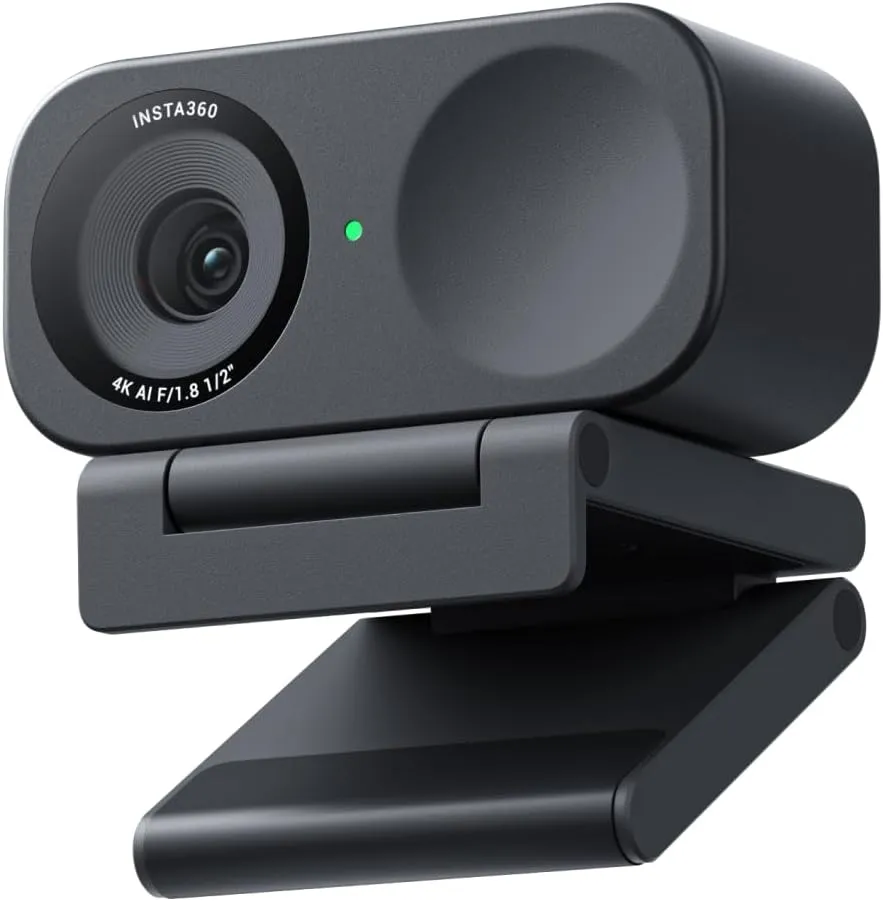 Insta360 Link 2C Standard Bundle Graphitschwarz - 4K Webcam für PC/Mac, 1/2" Sensor, Auto-Framing, HDR, Mikro mit KI-Ge…