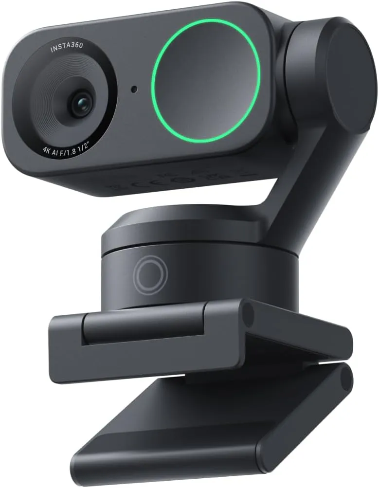 Insta360 Link 2 Standard Bundle - 4K Webcam für PC/Mac, 1/2" Sensor, KI-Tracking, HDR, Mikrofon mit KI-Geräuschunterdrü…