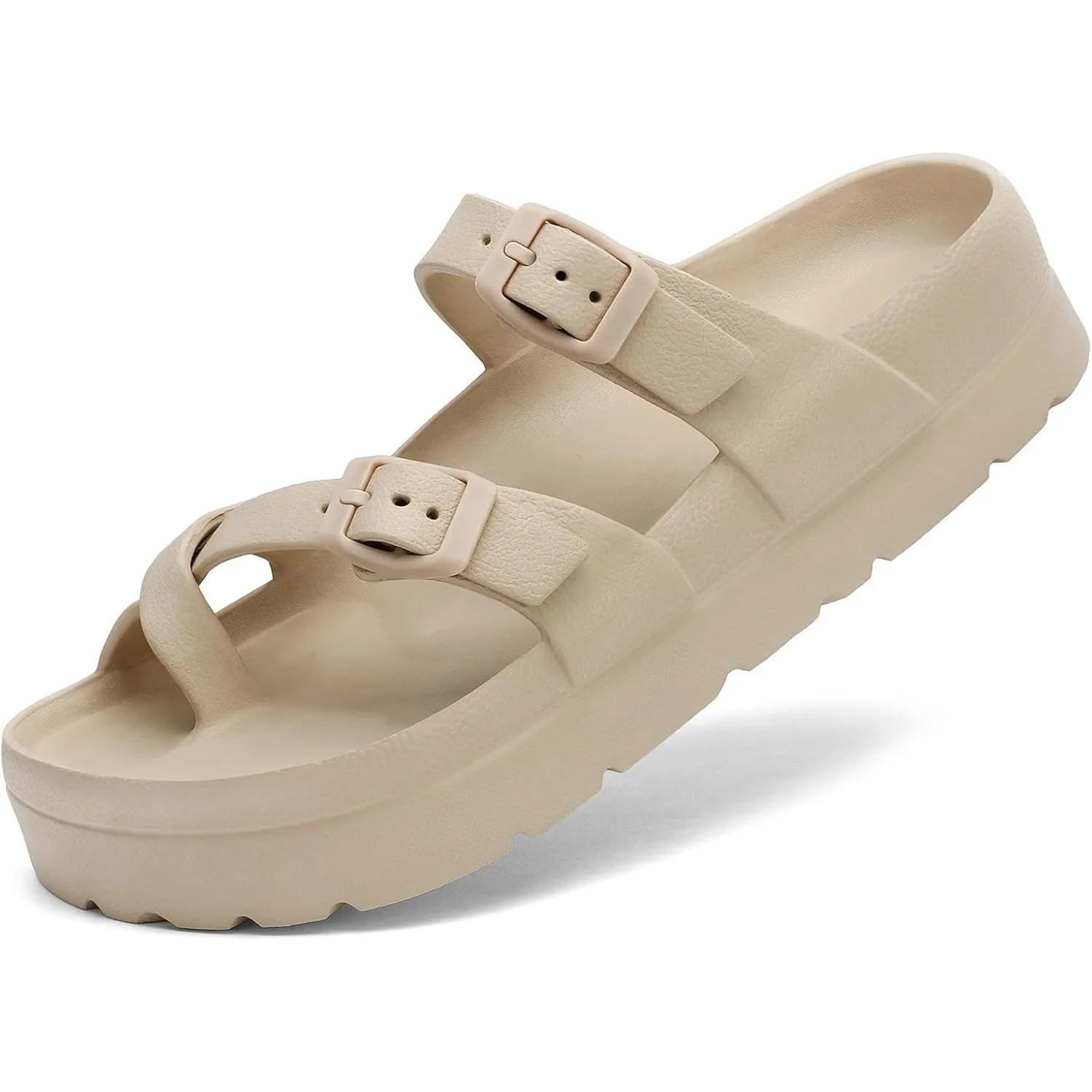Sandalen Damen Sommer,Orthopädische Damen Bequeme Folien Dicke Sohlen Plattform Sandalen mit einstellbarer Schnalle und…