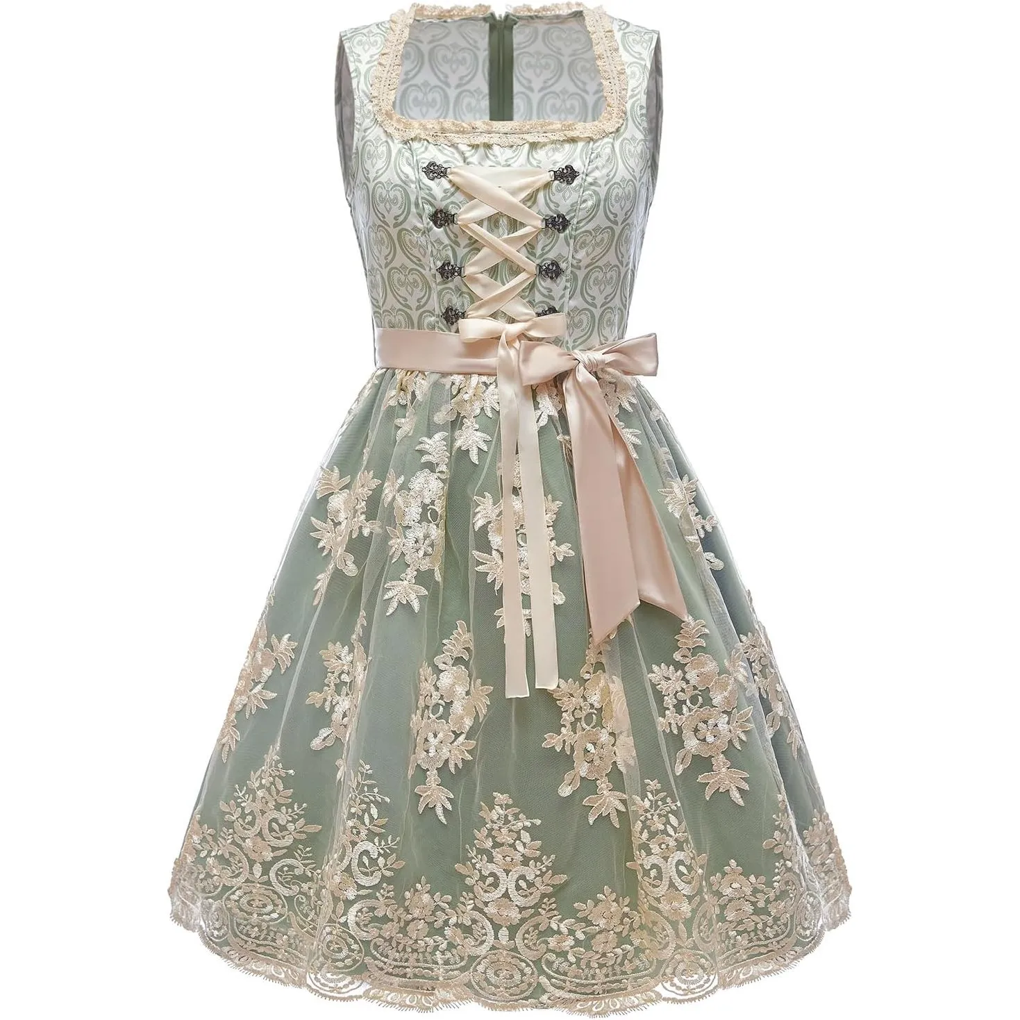 PLWEDDING Oktoberfest-Outfits für Damen, Dirndlkleider, deutsche Oktoberfestkleider, bayerisches Karnevalskostüm, Cospl…