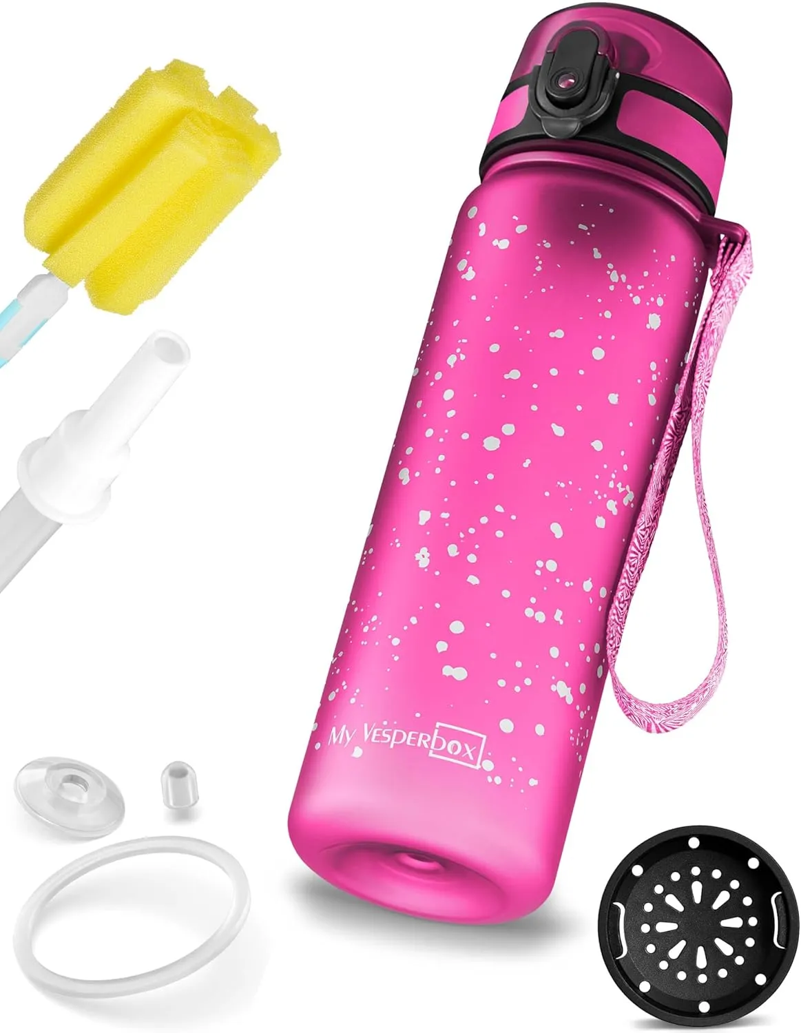 My Vesperbox® Trinkflasche Kinder [500ML] - Wasserflasche Kohlensäure Geeignet & Auslaufsicher - Water Bottle Kids - fü…