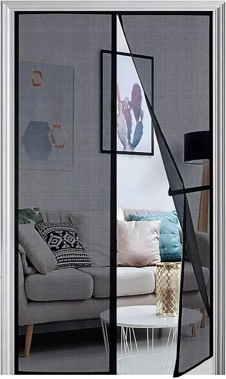 Panngu Fly Screen Balcony Door Magnetic 135 x 220 cm, Fly Curtain, Patio Door Magnets Door, No Drilling, Fly Net, Balco…