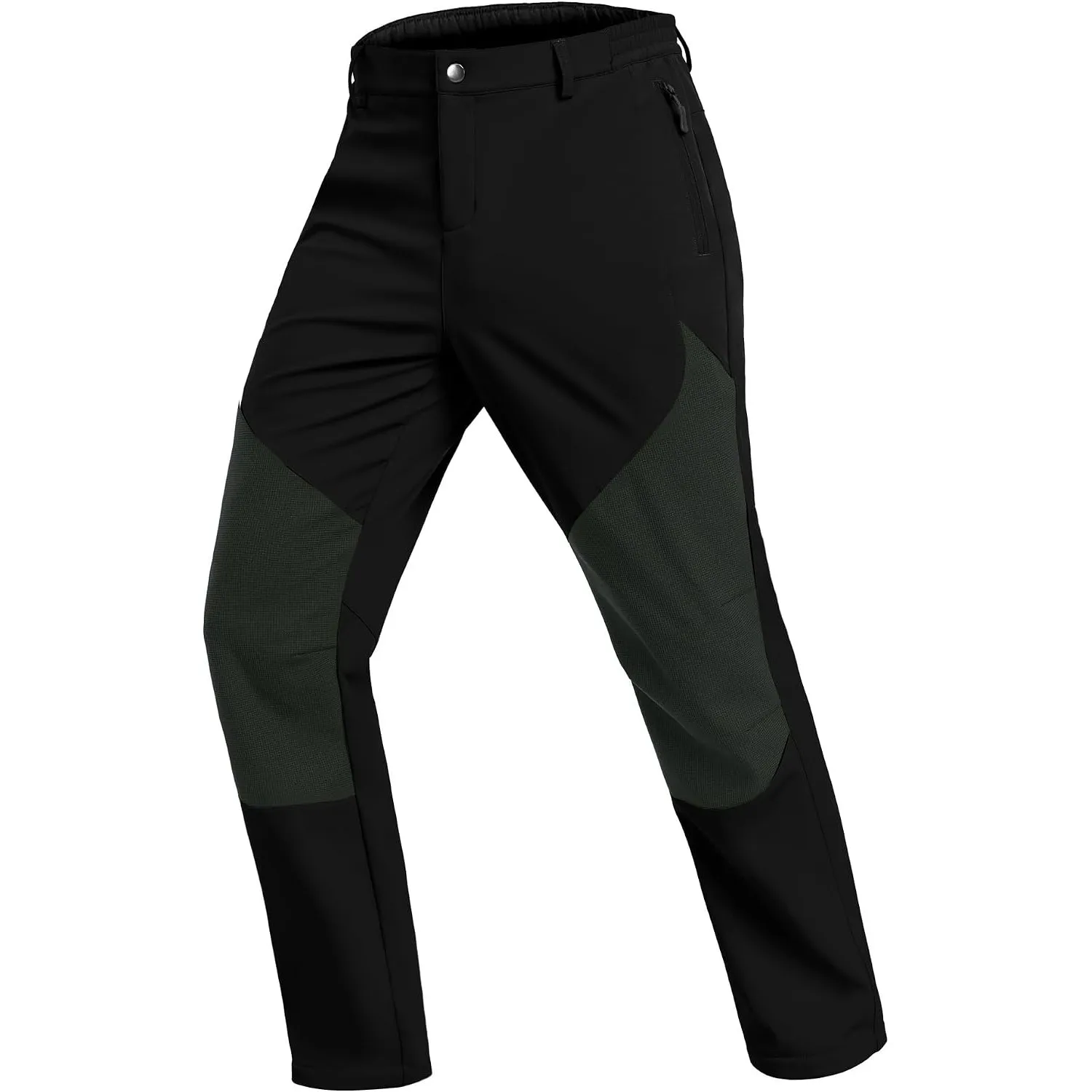 Thermohose Herren Gefüttert Softshellhose Wasserdicht Warm Fleece Skihose Winddichte Outdoor Winter Hose mit Reißversch…