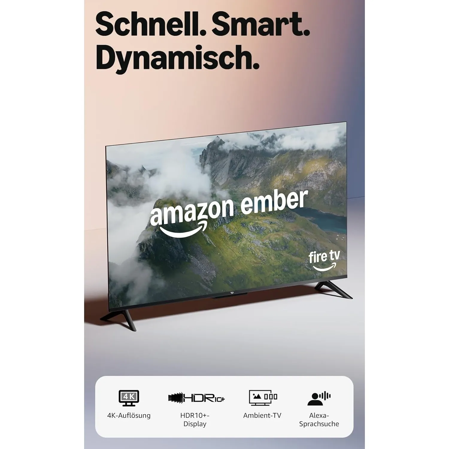 Amazon Ember 4-Serie mit Fire TV (neueste Generation), 55-Zoll-Smart-TV in 4K Ultra-HD, HDR10+, schnellem Prozessor, Do…