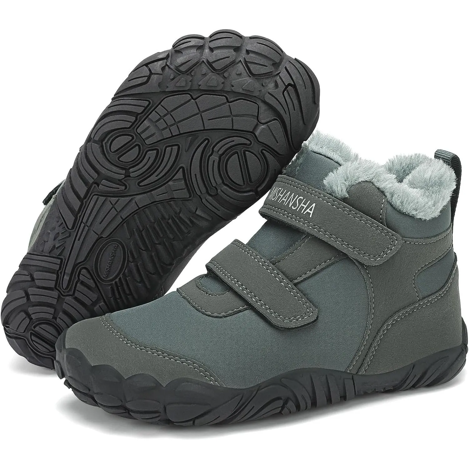 Mishansha Kinder Winter Barfußschuhe Warme Winterschuhe Gr.25-36