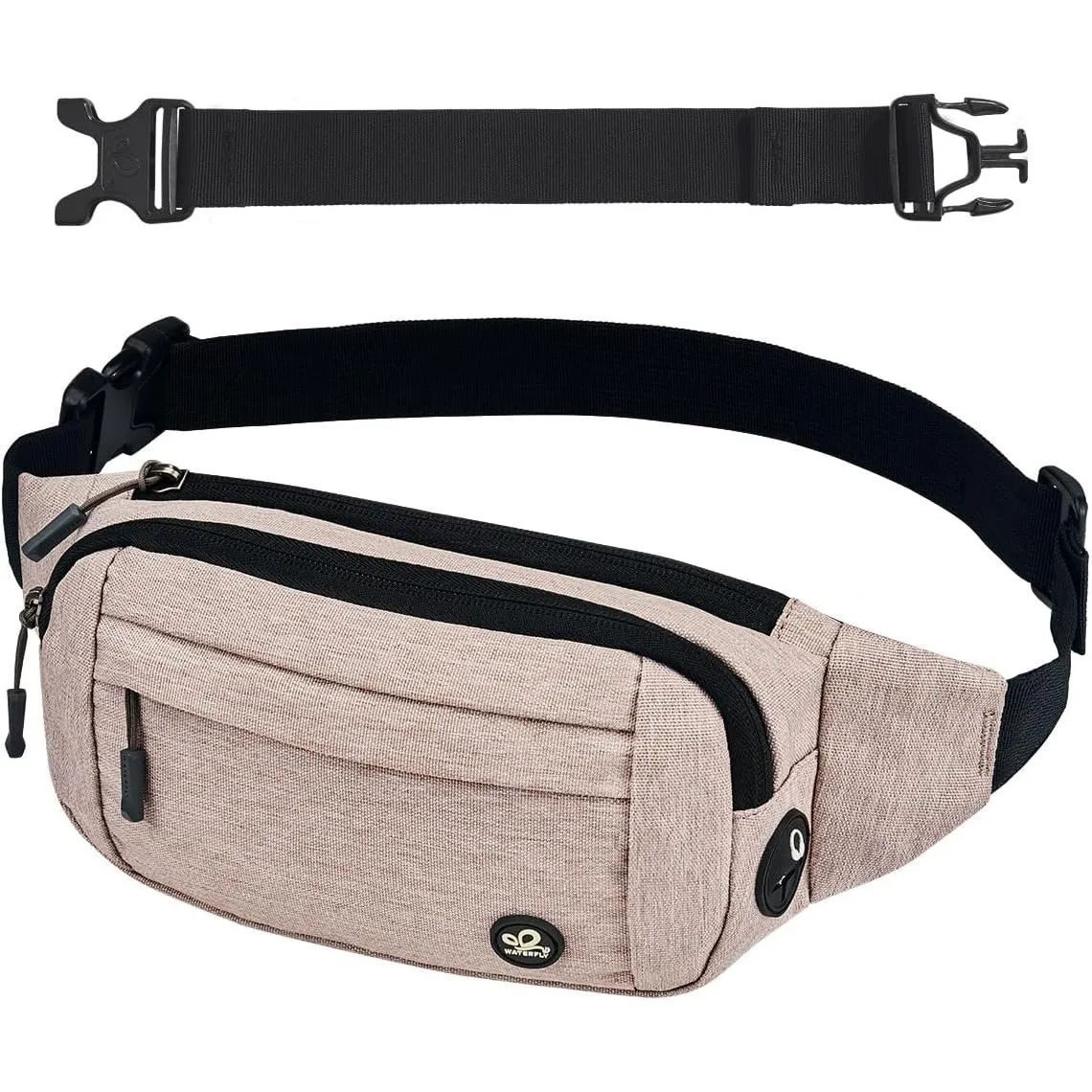 WATERFLY Bauchtasche Damen Herren Sport Gürteltasche Klein Hüfttasche | Groß, Langer gurt, Joggen, Wandern, Hundetraini…