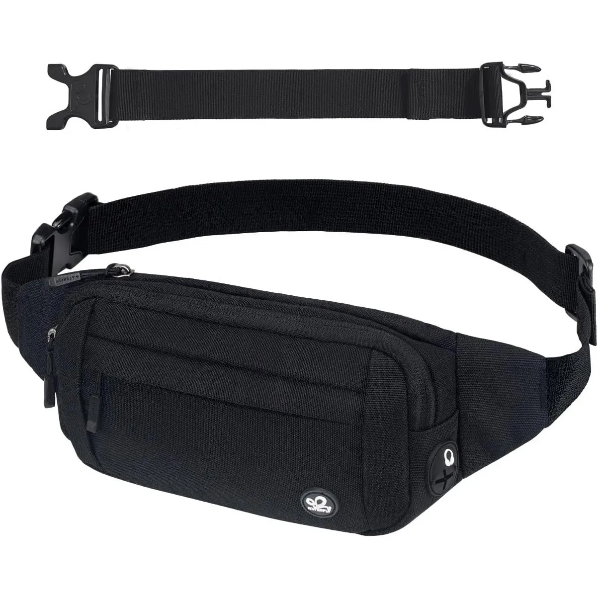 WATERFLY Bauchtasche Hüfttasche Herren Damen: Klein Gürteltasche Sport Bum Hip Bag Männer Frauen Waist Fanny Pack mit V…