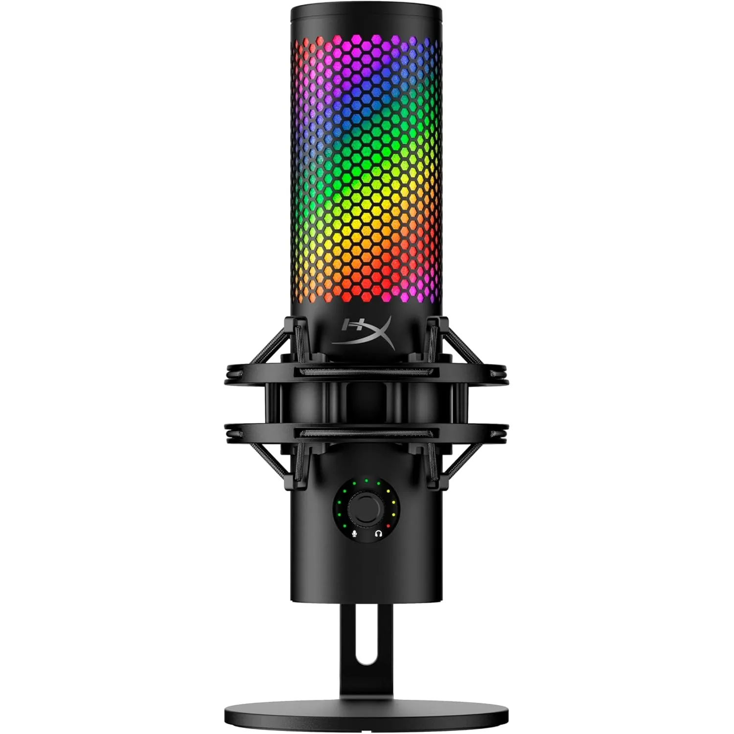 HyperX QuadCast 2 S USB-Mikrofon mit 32 Bit/192 kHz Audioqualität | Für Streaming & Content Creation, über 100 aRGB-LED…