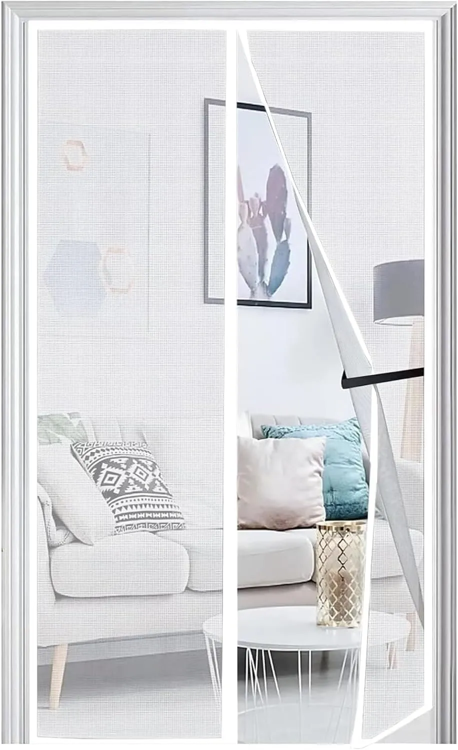 Panngu Fly Screen Balcony Door Magnetic 150 x 230 cm, Fly Curtain, Patio Door Magnets Door, No Drilling, Fly Net, Balco…