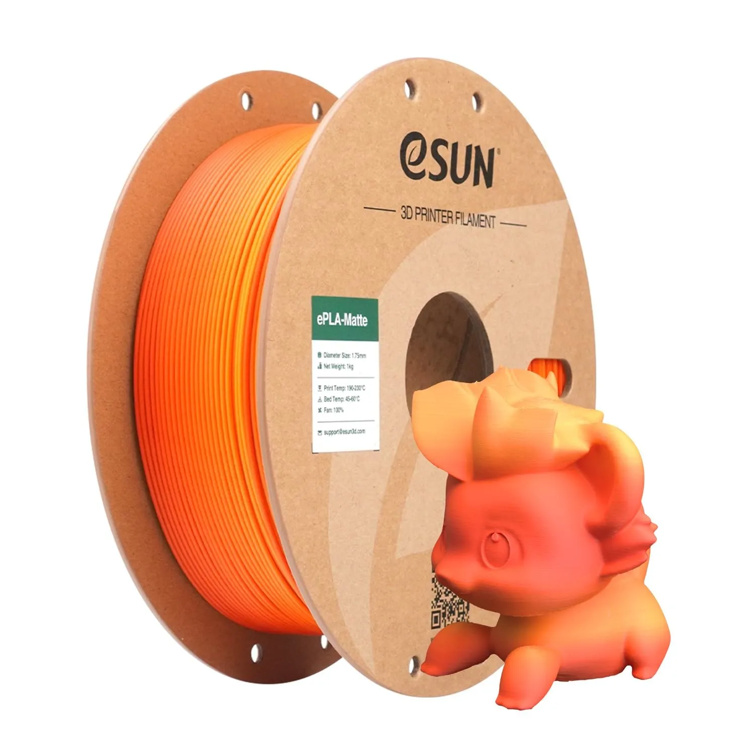 eSUN Matte Rainbow PLA Filament 1.75mm, Matte Multicolored 3D Drucker Filament PLA, 1KG Spule (2.2 LBS) Gradient Changi…