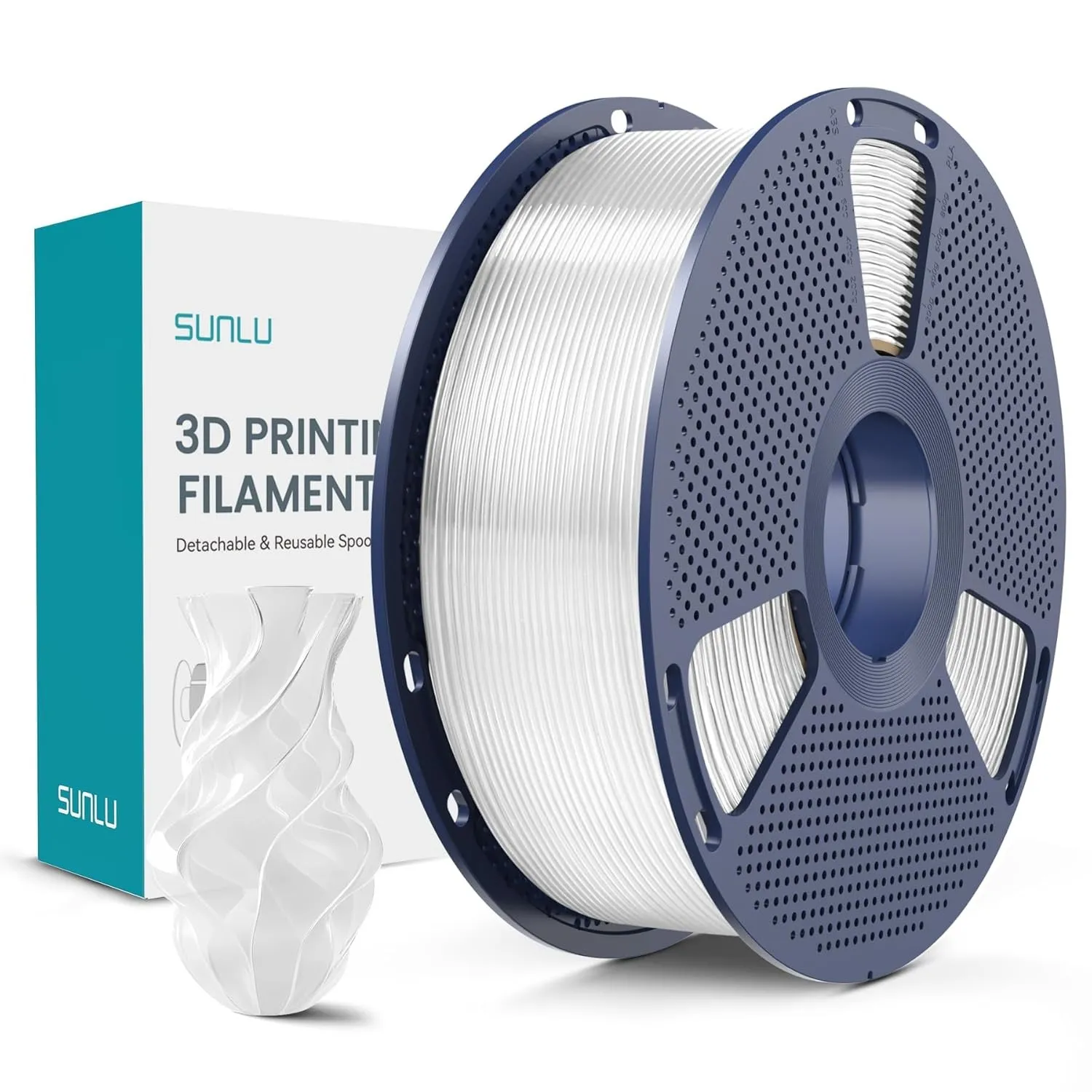 SUNLU PLA Plus 3D Drucker Filament, PLA+ Filament 1.75mm, robustes 3D Filament, kompatibel mit 3D FDM Druckern, Maßgena…