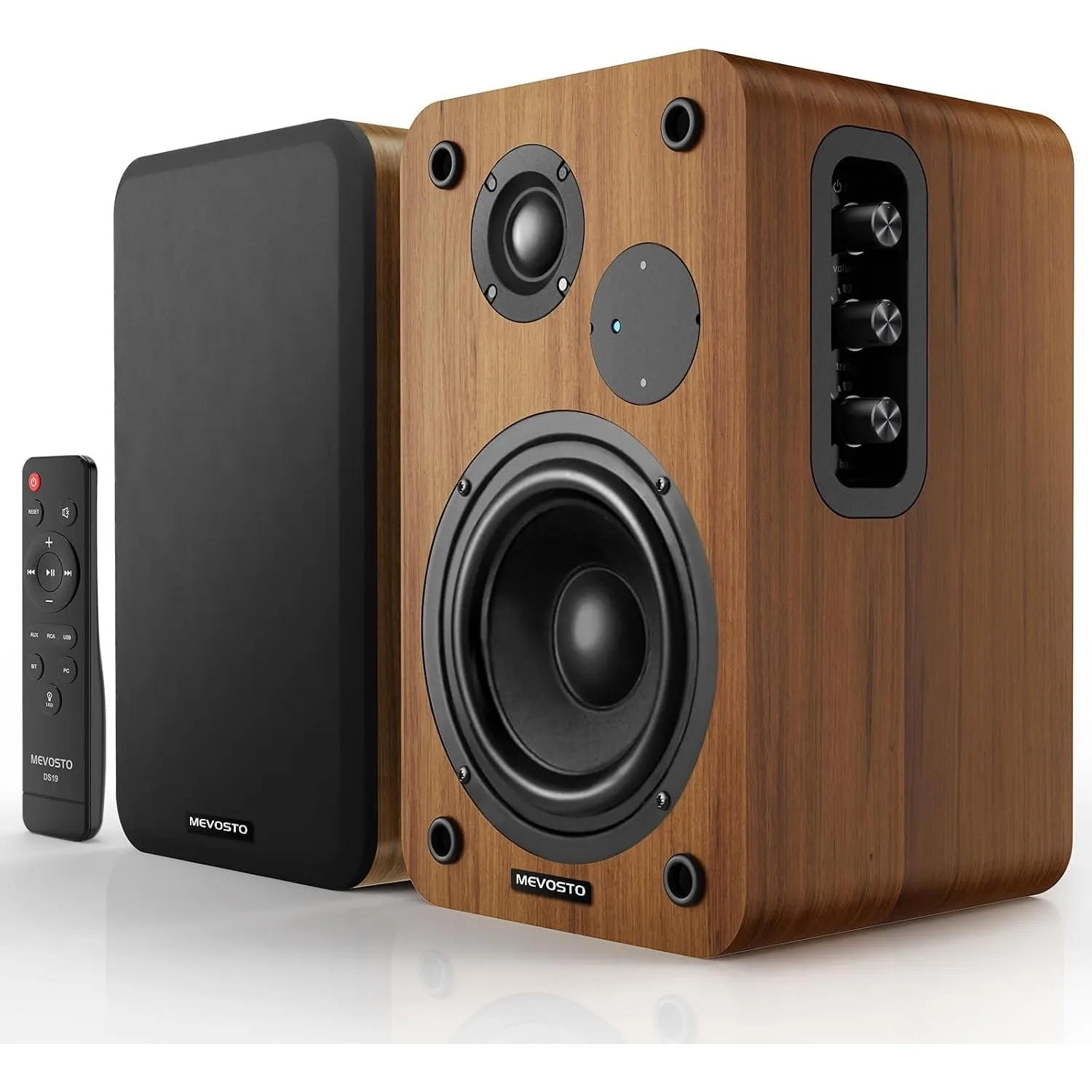 Aktive Regallautsprecher 36W RMS | Kabellose BT 5.4 PC Lautsprecher mit 5'' Woofer | USB-Digital Audio, Einstellbarer B…