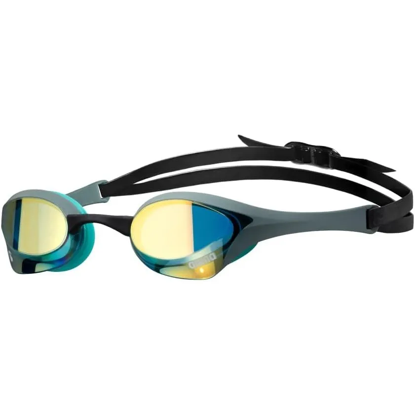 ARENA Cobra Ultra Swipe Mirror Unisex Race Schwimmbrille für Erwachsene, Taucherbrille mit Gebogenen Spiegelgläsern, An…