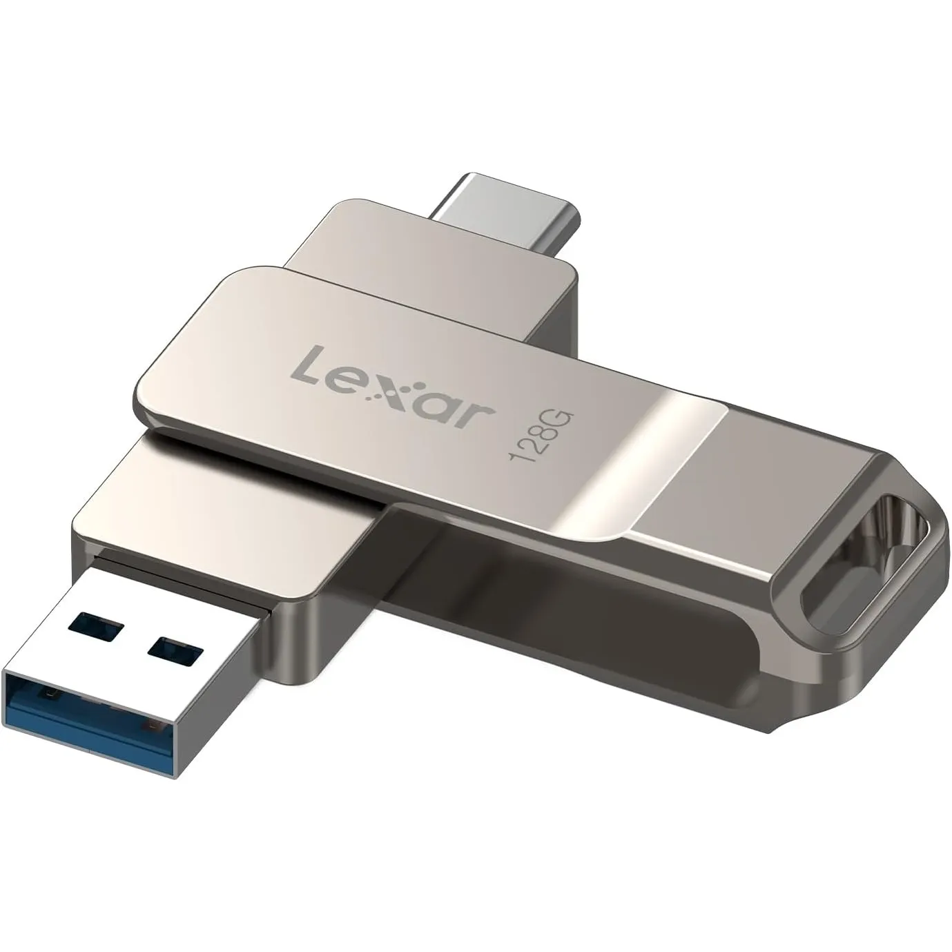 Lexar D40E 128 GB Dual Drive USB 3.2 Gen 1 Type-C Jump Drive, USB-C Flash Drive, Metallgehäuse, schwenkbares Design, Th…