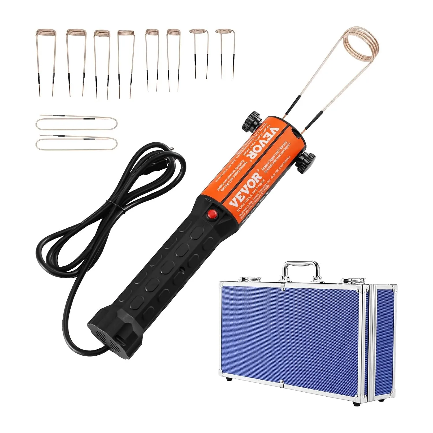 VEVOR magnetisches Induktionsheizgerät-Set, 1 kW Induktionsheizgerät, Bolzen-Induktionsheizgerät mit 10 Induktionsspule…