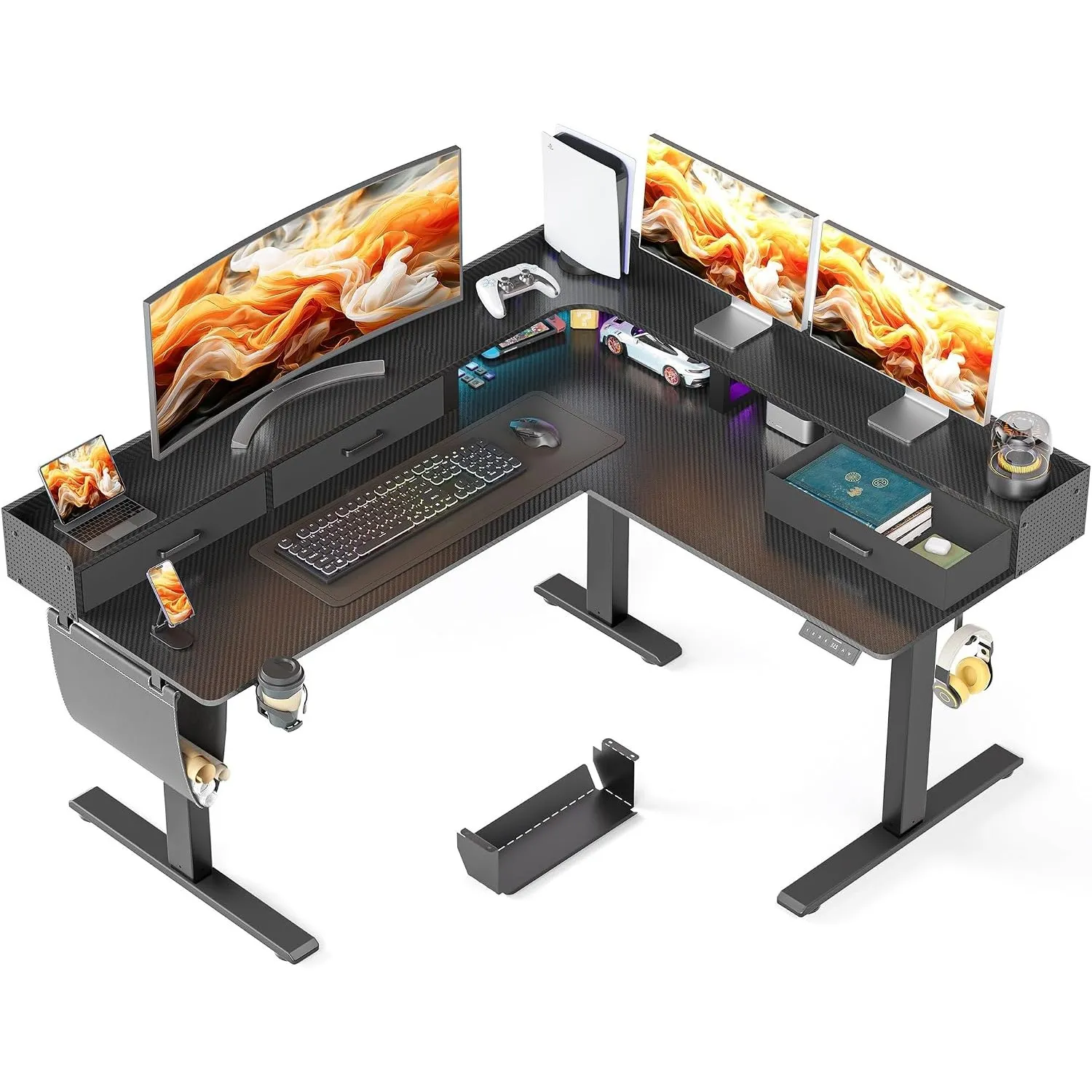 WALKINGDESK Höhenverstellbarer Eckschreibtisch 160 x 140 cm