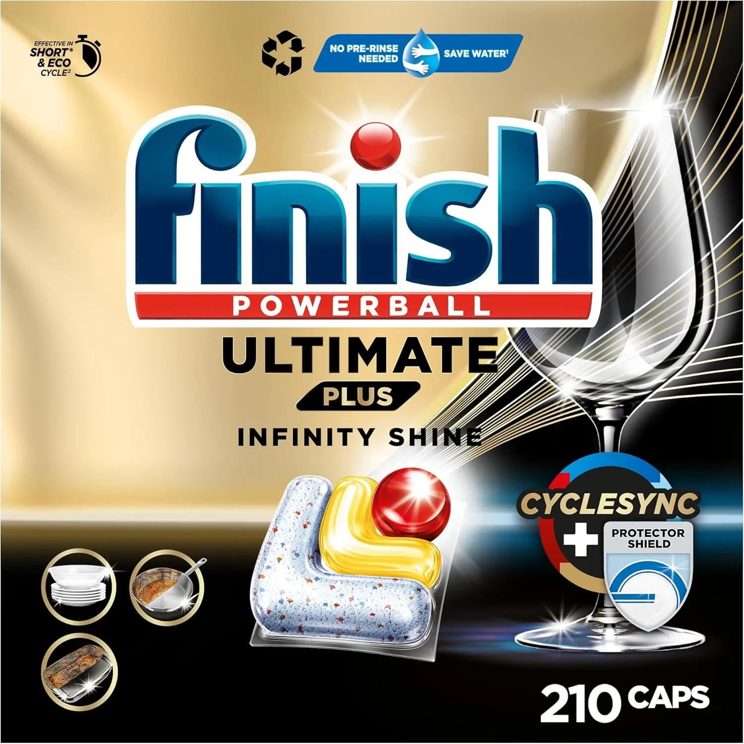 Finish Ultimate Plus Infinity Shine Citrus Spülmaschinentabs – Geschirrspültabs für intensive Reinigung, Fettlösekraft …