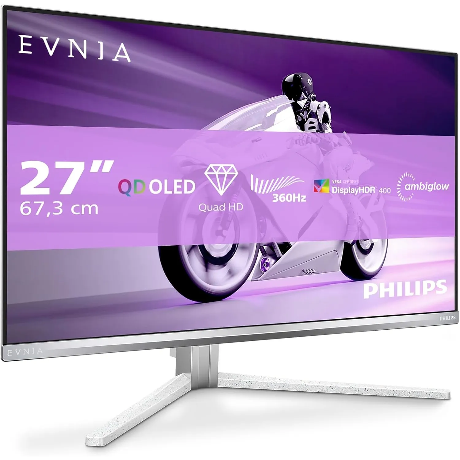 Philips Evnia 27M2N8500AM 27 zoll WQHD USB Hub Gaming Monitor, 360Hz, QD-OLED Panel, 0.03ms GtG, HDR400 TB, FreeSync Pr…