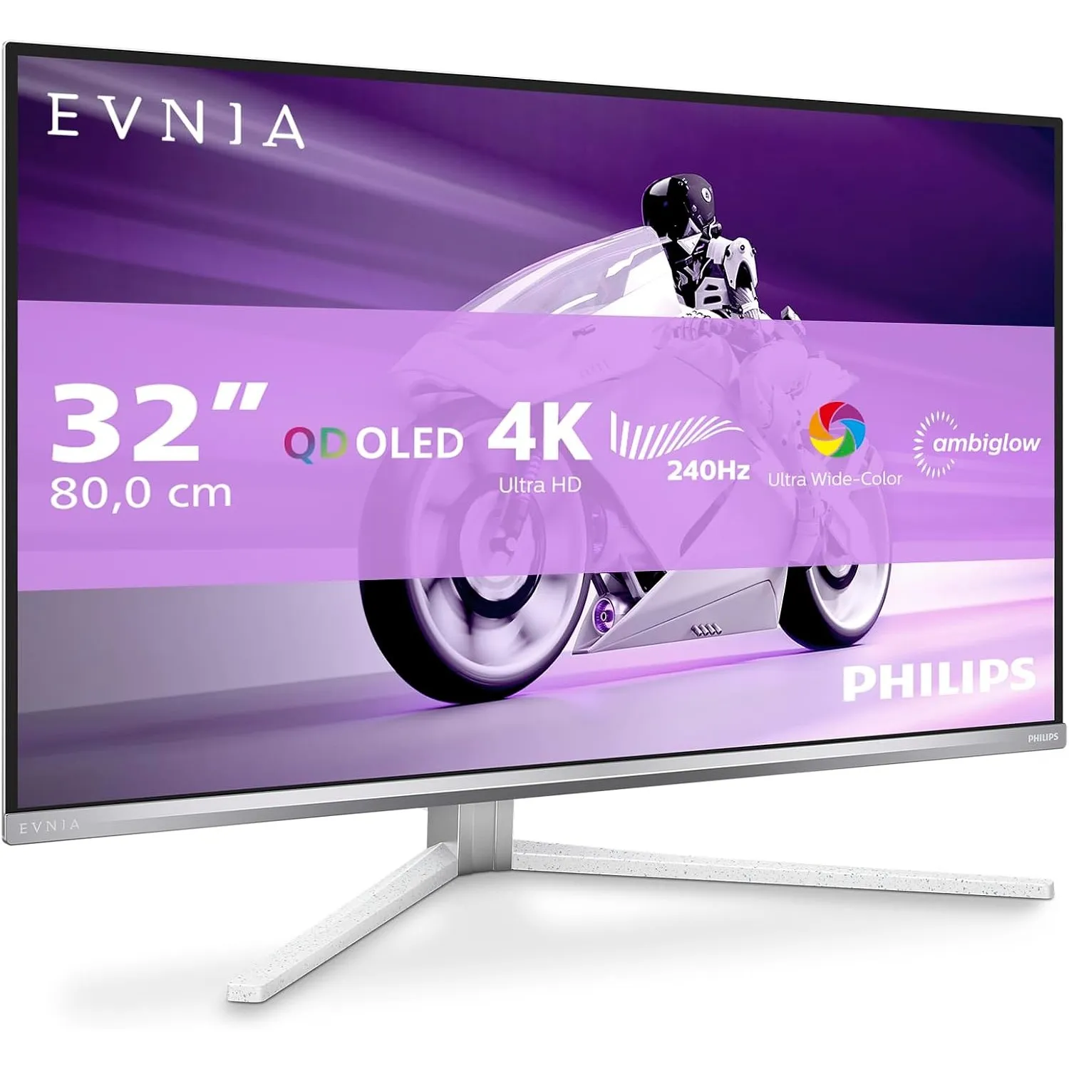 Philips Evnia 32M2N8900AM 32 zoll UHD USB Hub Gaming Monitor, 240Hz, QD-OLED Panel, 0.03msGtG, HDR400 TB, FreeSync Prem…