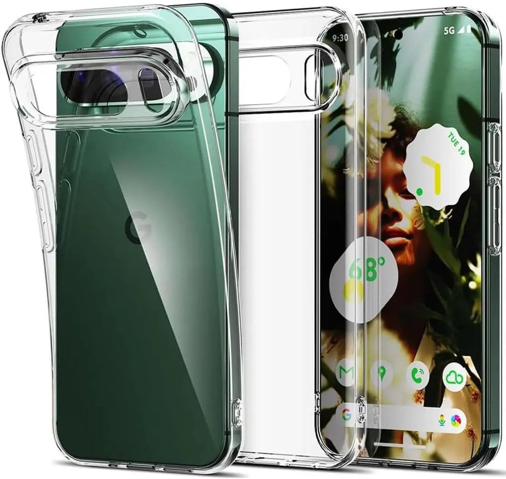 Oprimio Kristallklar Hülle für Google Pixel 9 Pro [Silikon Hülle] [%100 Durchsichtig] [Deutsche Material] [Ultra Dünn] …