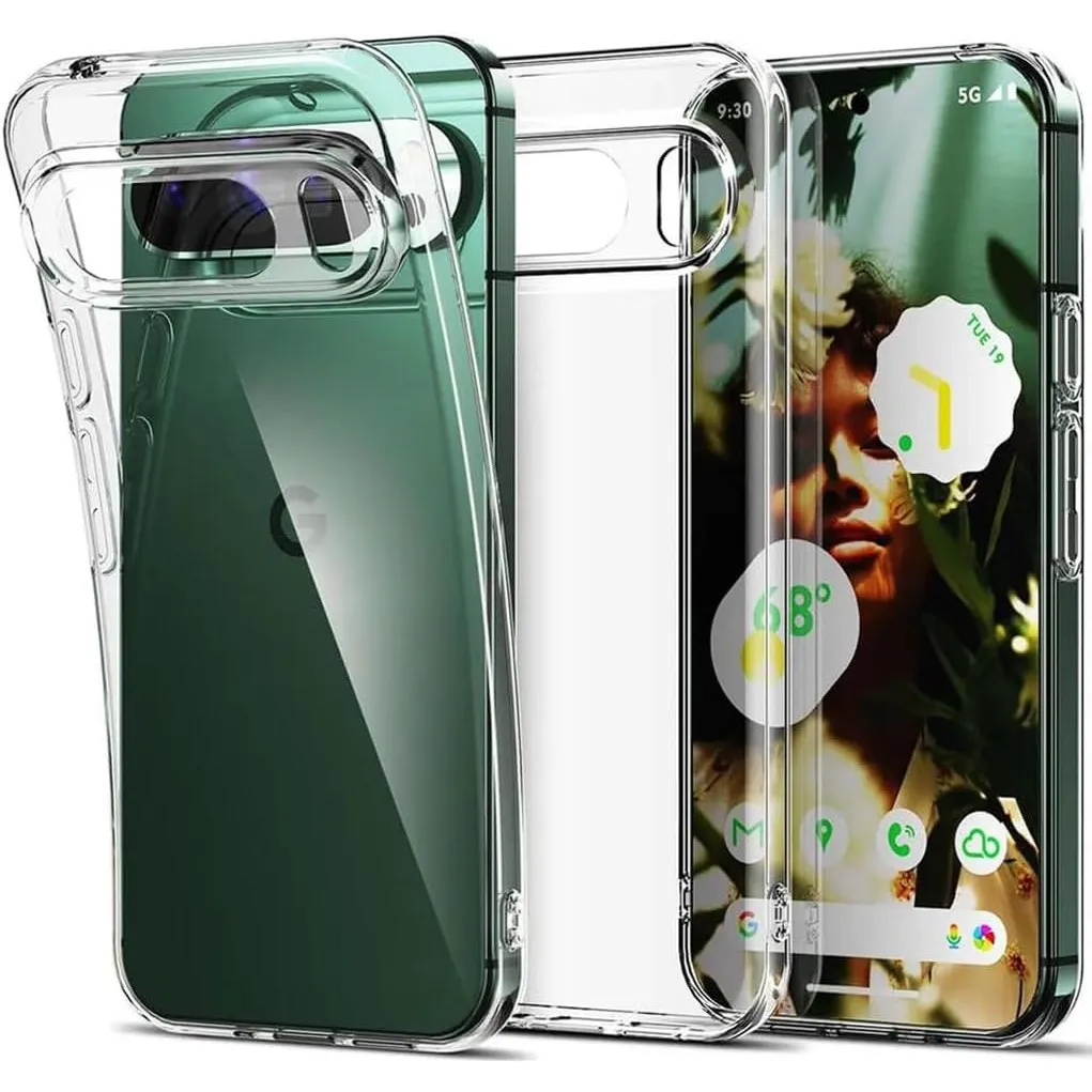 Oprimio Kristallklar Hülle für Google Pixel 9 Pro XL [Silikon Hülle] [%100 Durchsichtig] [Deutsche Material] [Ultra Dün…