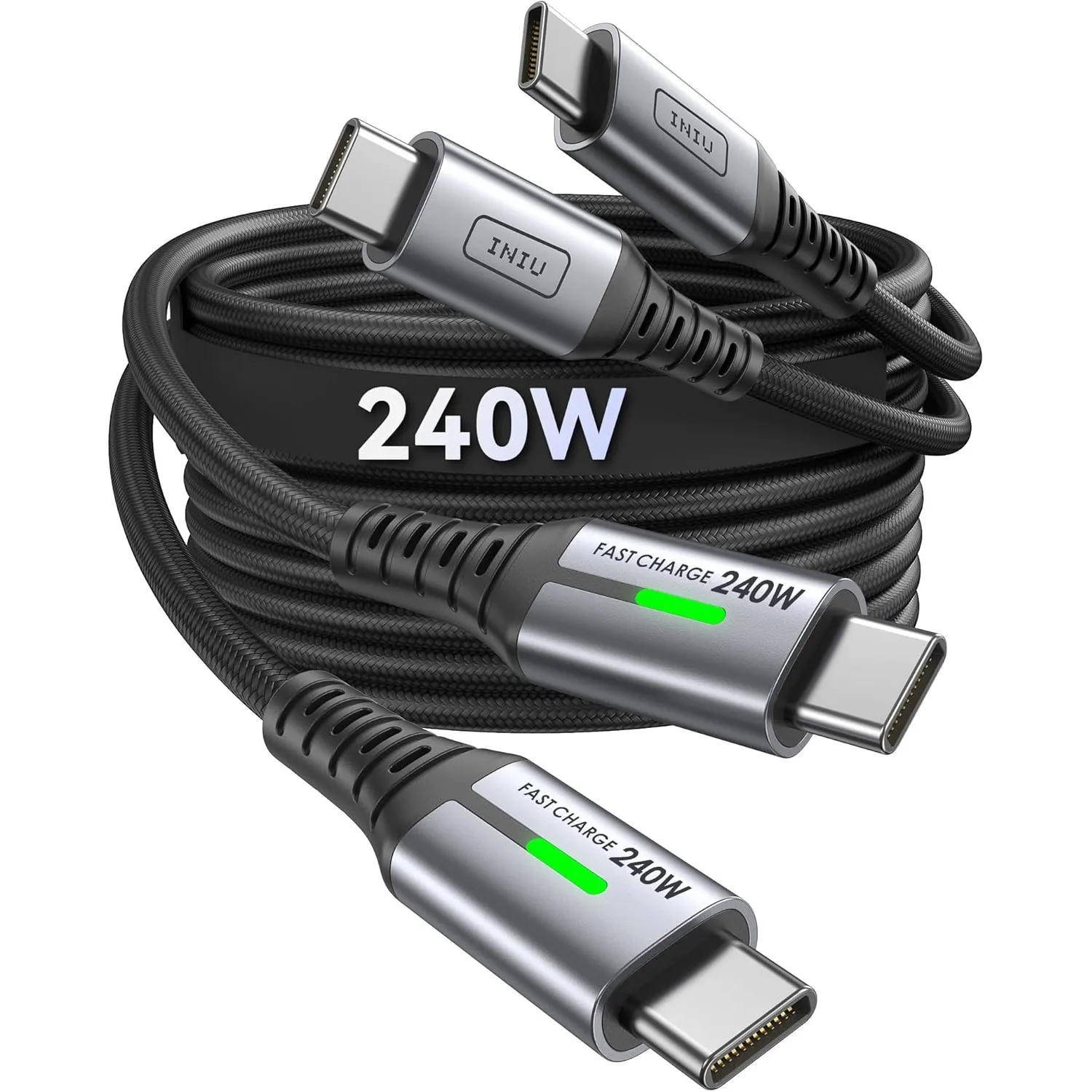 INIU 240W USB C Kabel, [2Stück 1m] PD USB C auf USBC Schnellladekabel