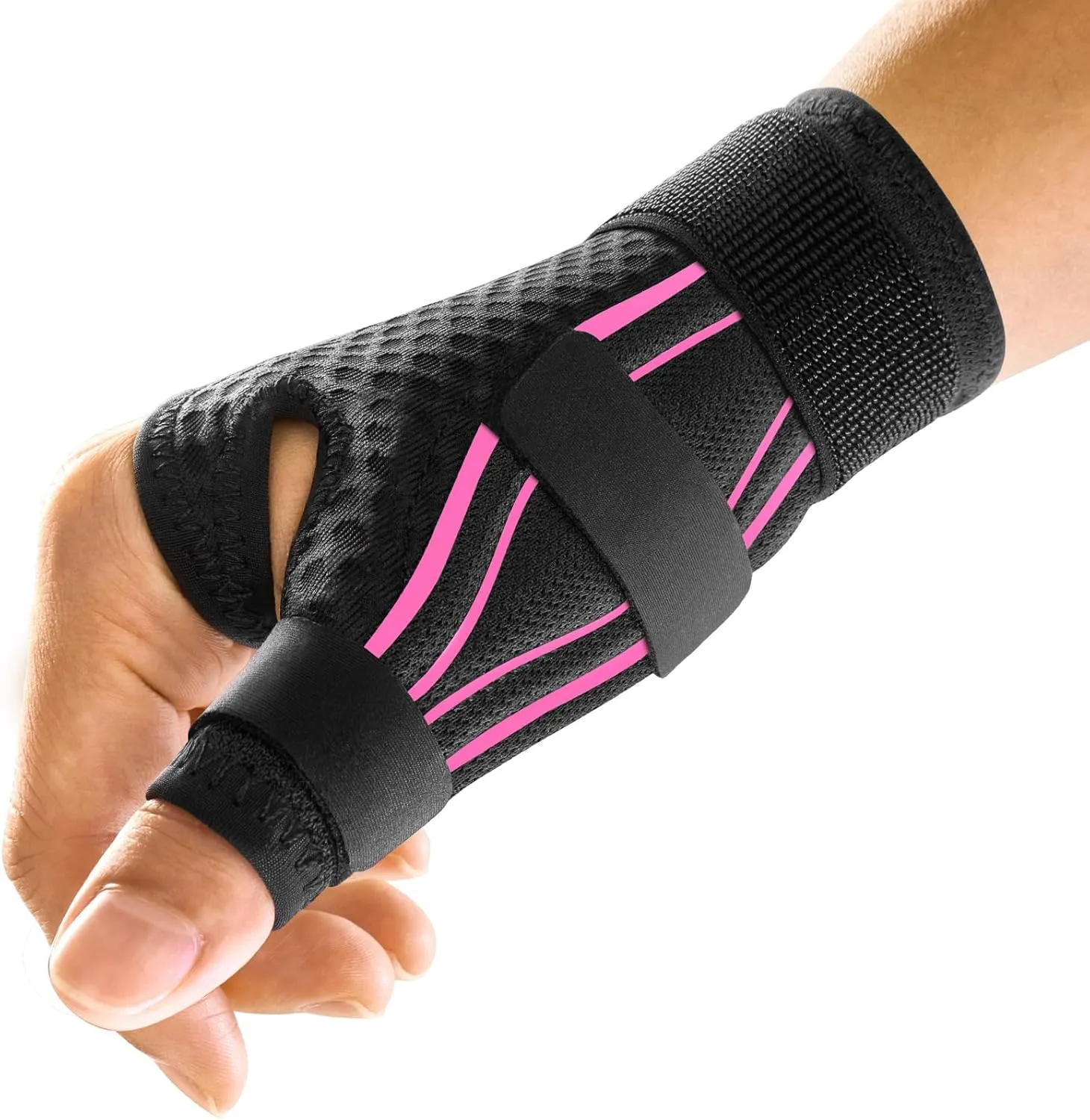 FREETOO Ergonomic Thumb Brace Right and Left, Breathable and Soft Thumb Splint, Thumb Orthosis for Osteoarthritis, Tend…