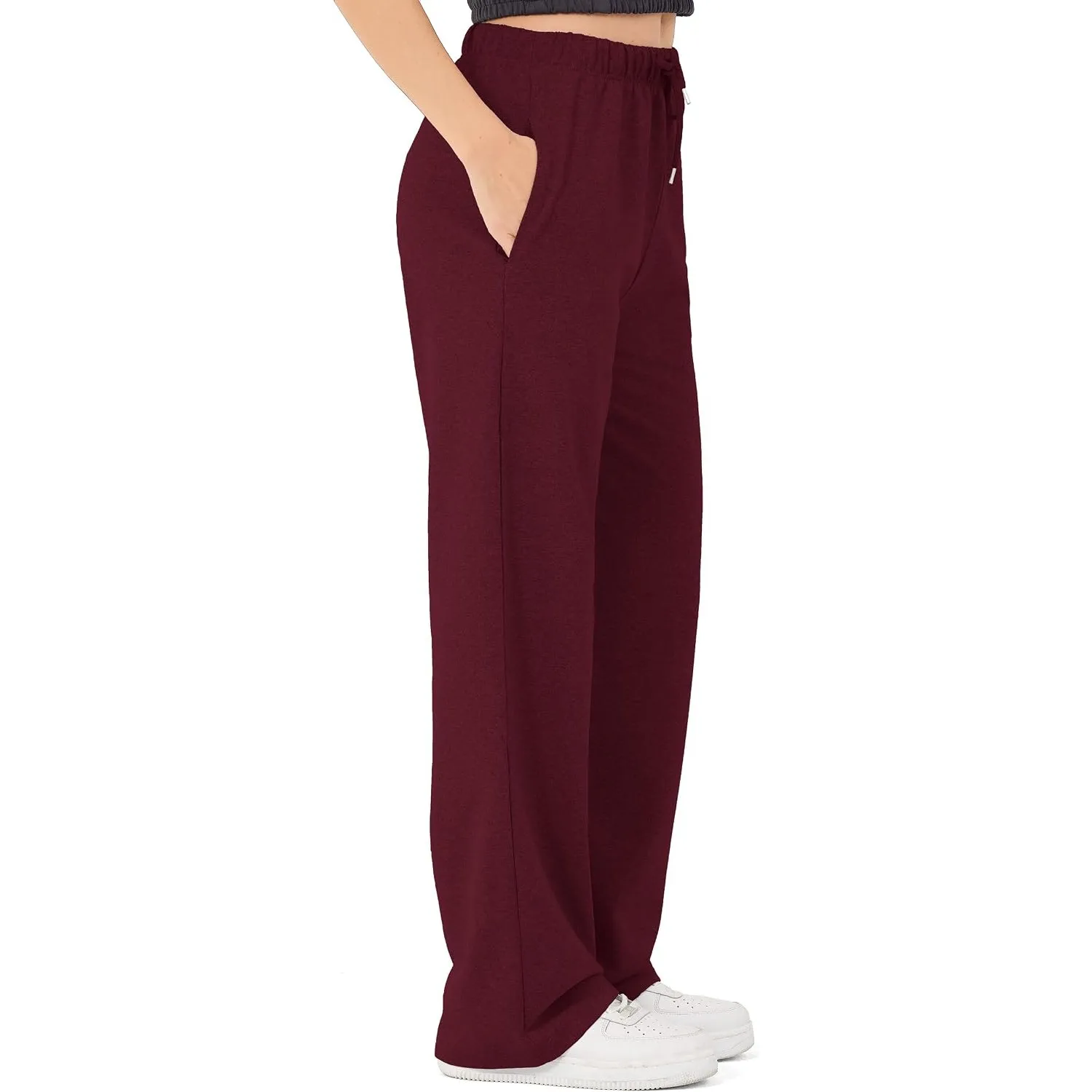 ROSS CAMP Jogginghose Damen - Baumwolle Sporthose Lang Hose Weites Bein