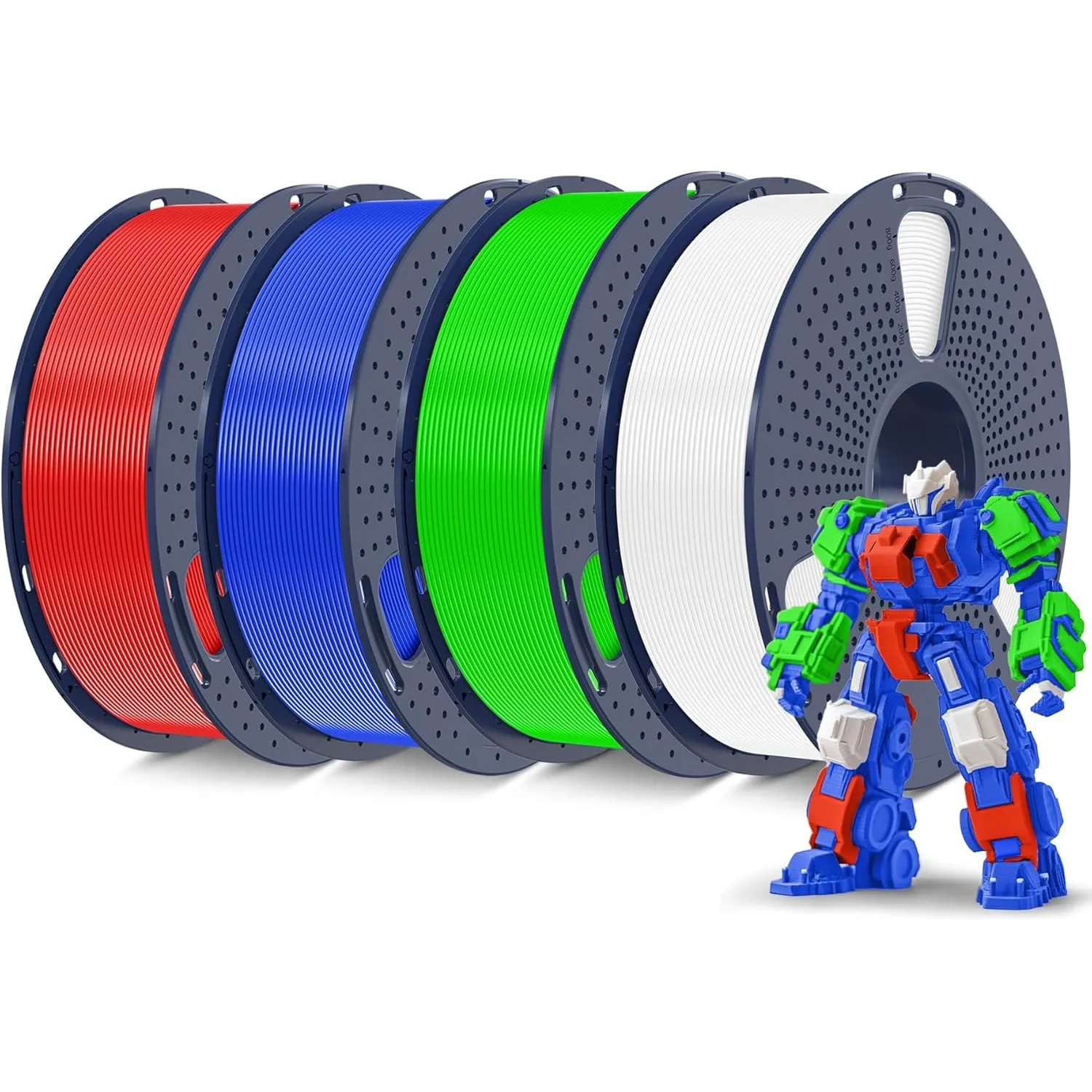 SUNLU PLA+ Filament 1.75mm 4KG Bundle, PLA Plus 3D Drucker Filament