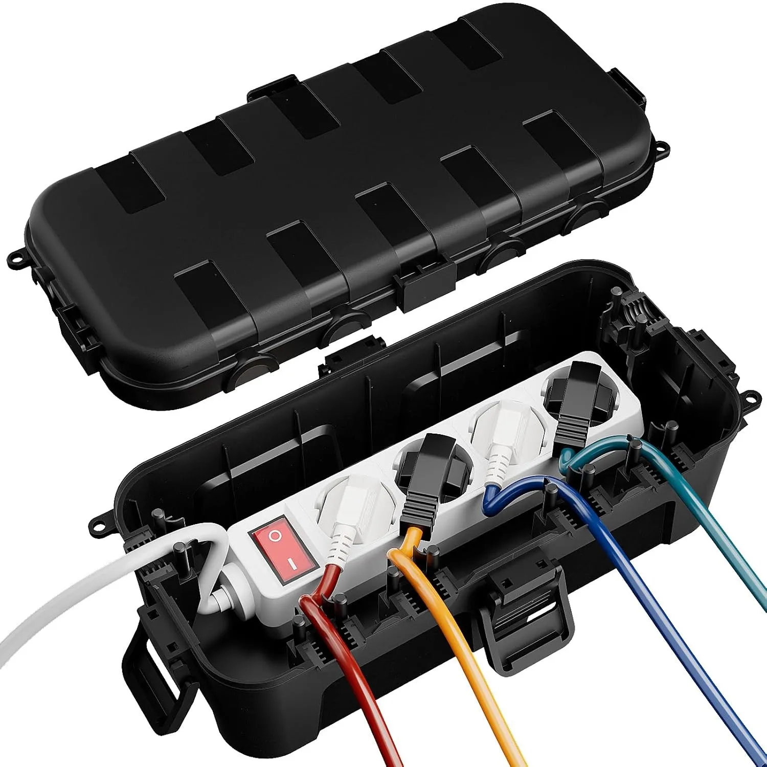 RESTMO Medium wasserdichte Kabelbox für den Außenbereich, IP54 wasserdicht, Wetterfeste Kabelbox, Ideal zum Schutz von …