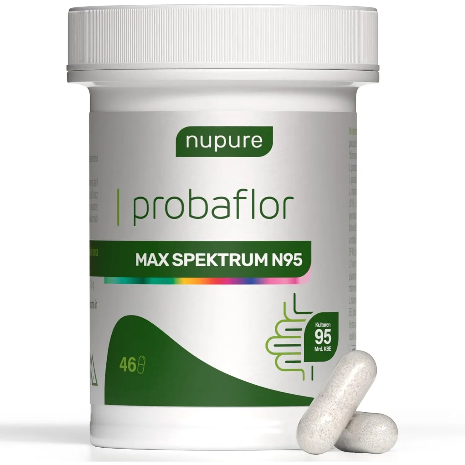 Nupure® Probaflor MAX SPEKTRUM N95 600 Mrd.KBE/gr95 Bakterienstämme größtes Bakterienstamm-Spektrum, mit Lactobacillus …